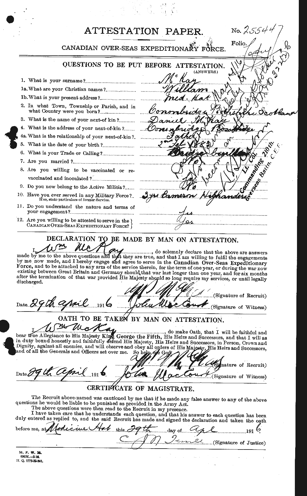 Personnel Records of the First World War - CEF 530224a