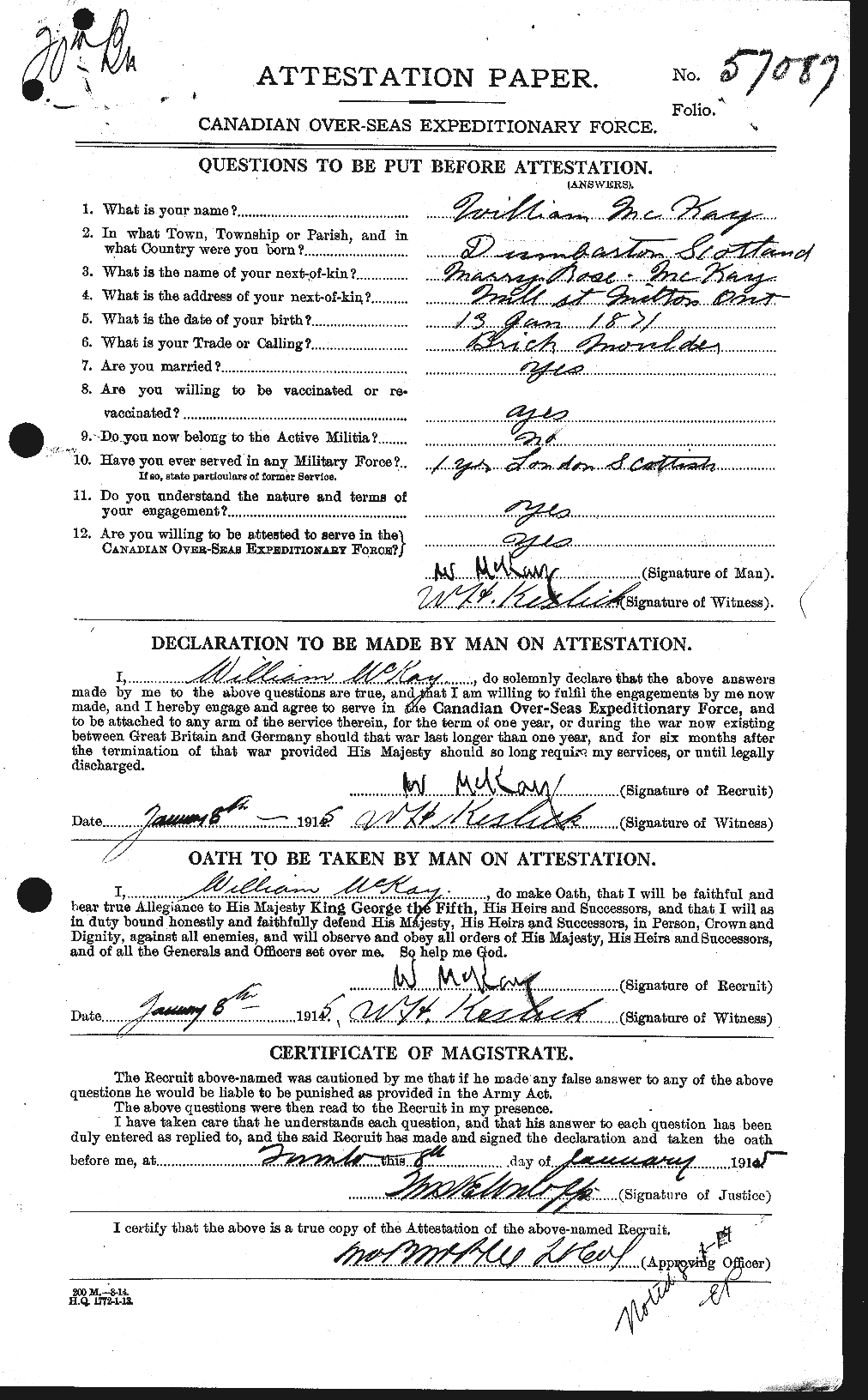 Personnel Records of the First World War - CEF 530237a