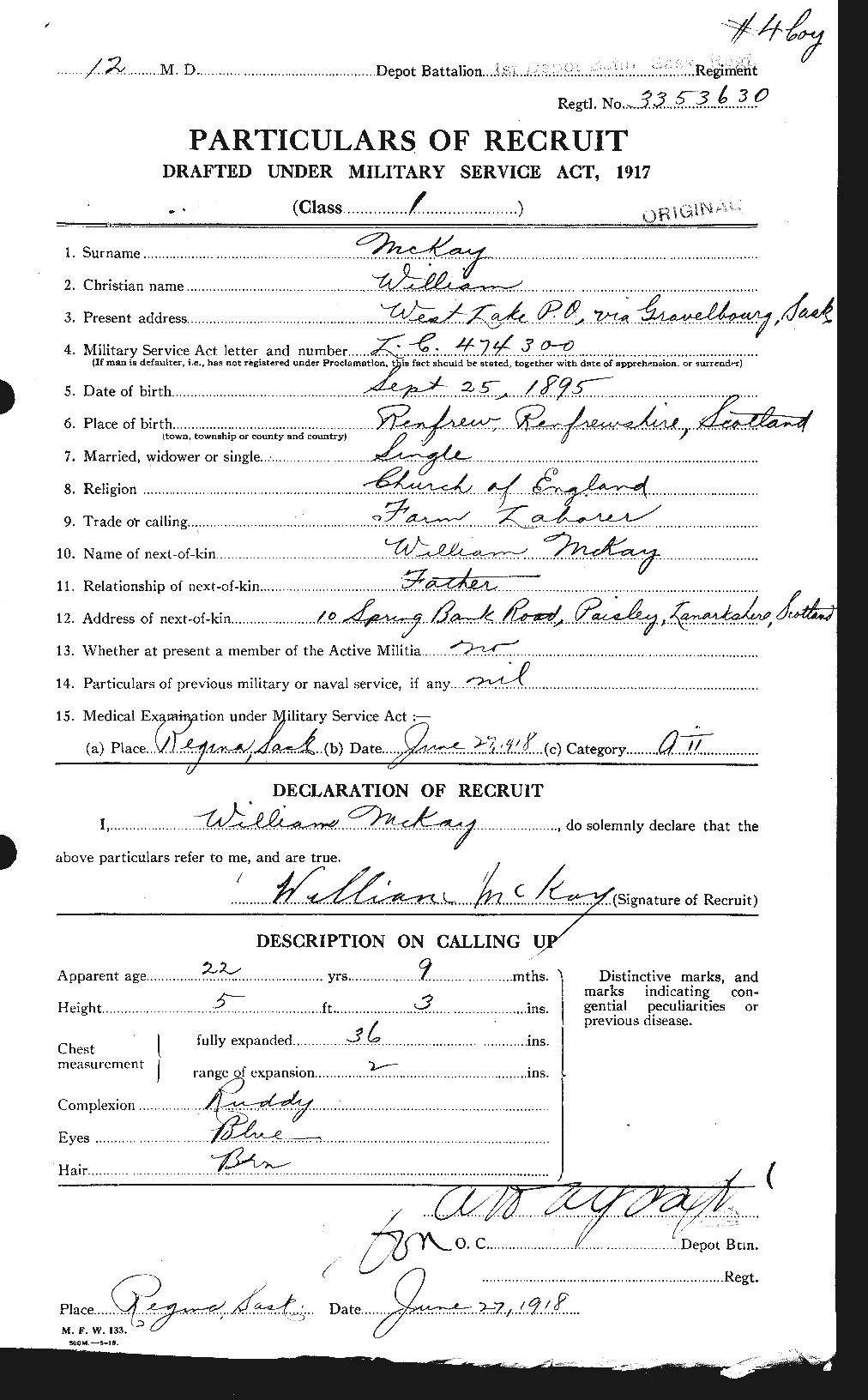 Personnel Records of the First World War - CEF 530244a
