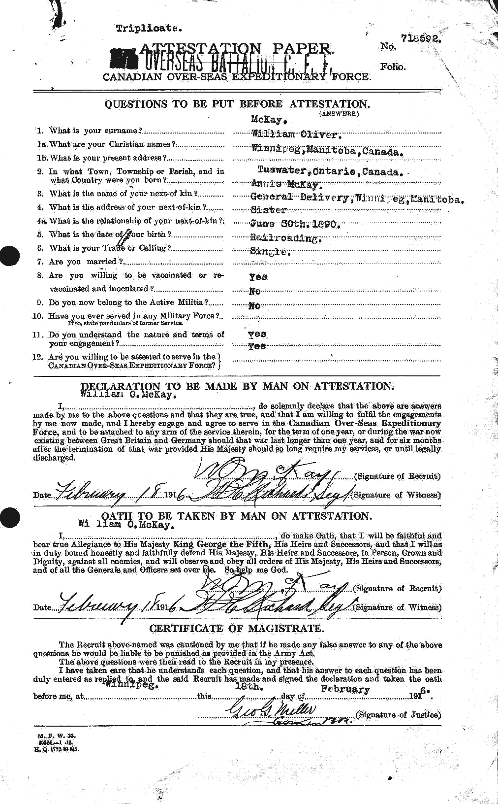 Personnel Records of the First World War - CEF 530310a