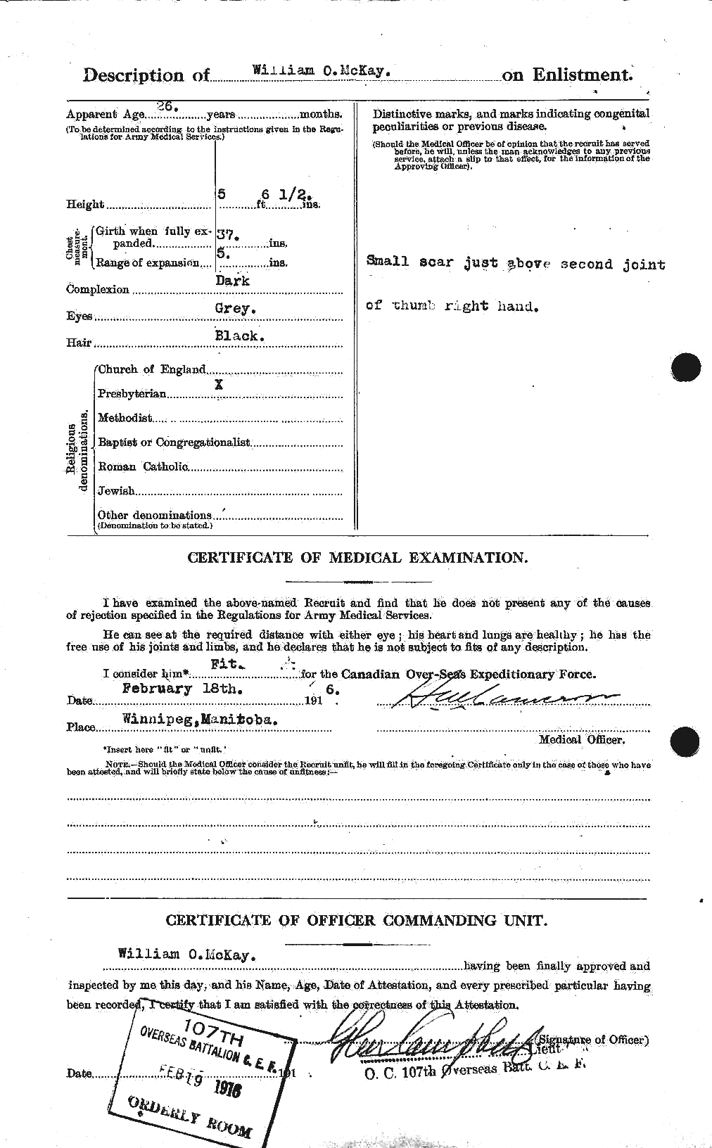 Personnel Records of the First World War - CEF 530310b