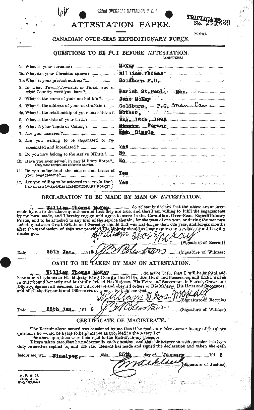 Personnel Records of the First World War - CEF 530323a