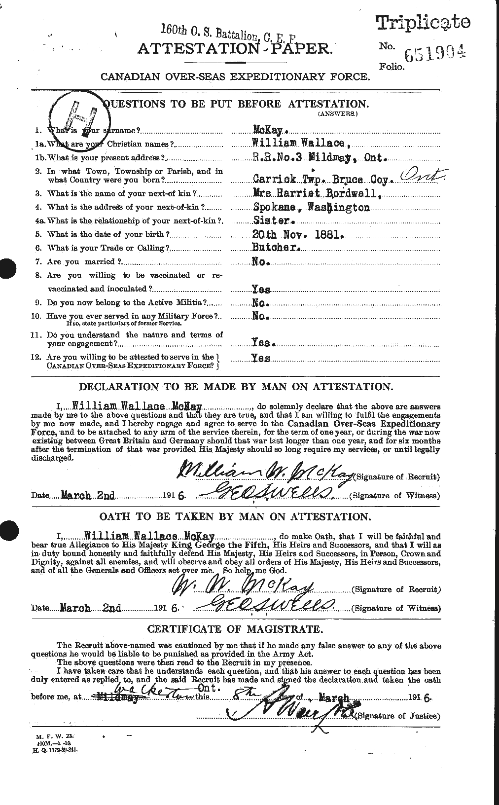 Personnel Records of the First World War - CEF 530324a