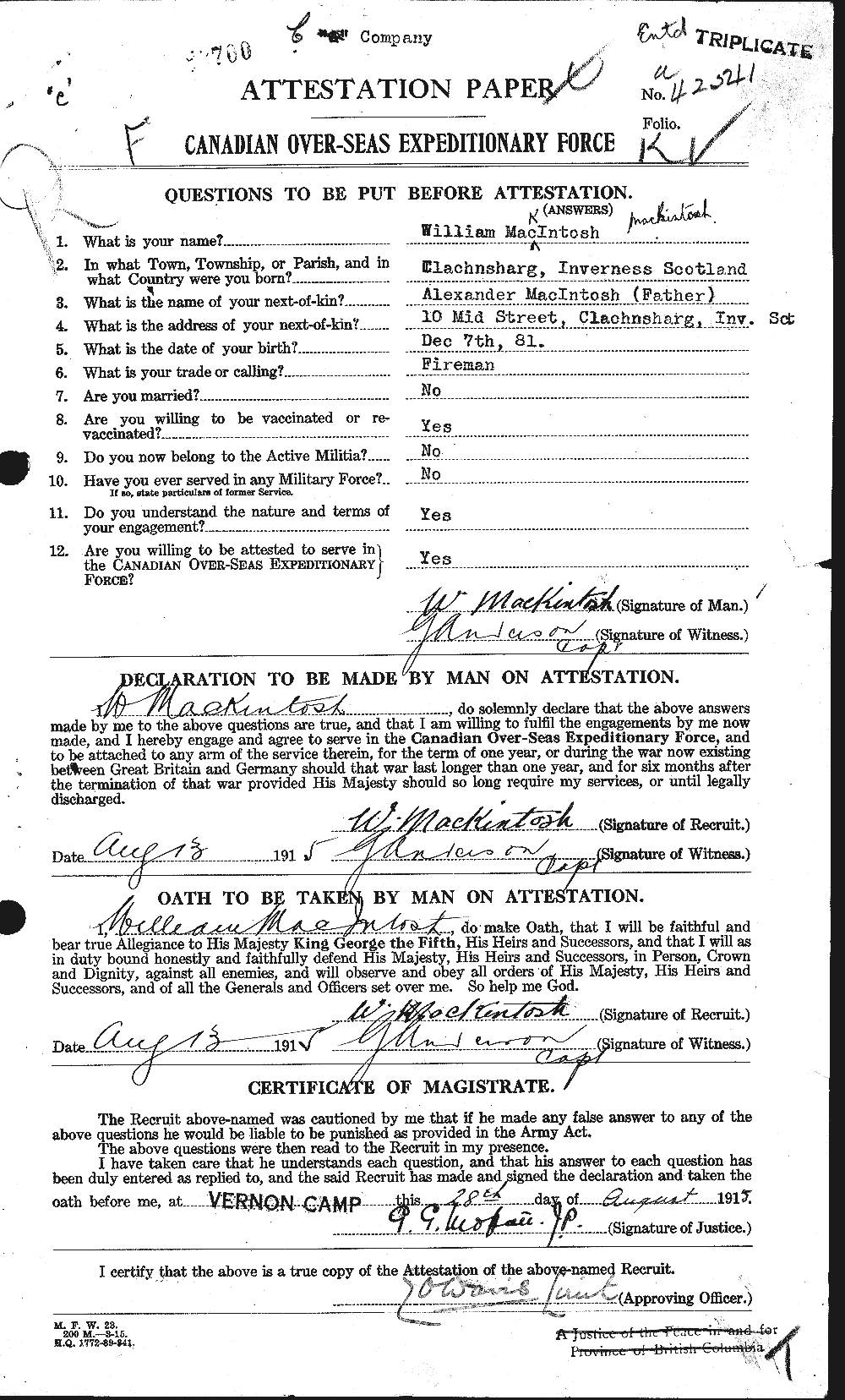 Personnel Records of the First World War - CEF 530631a