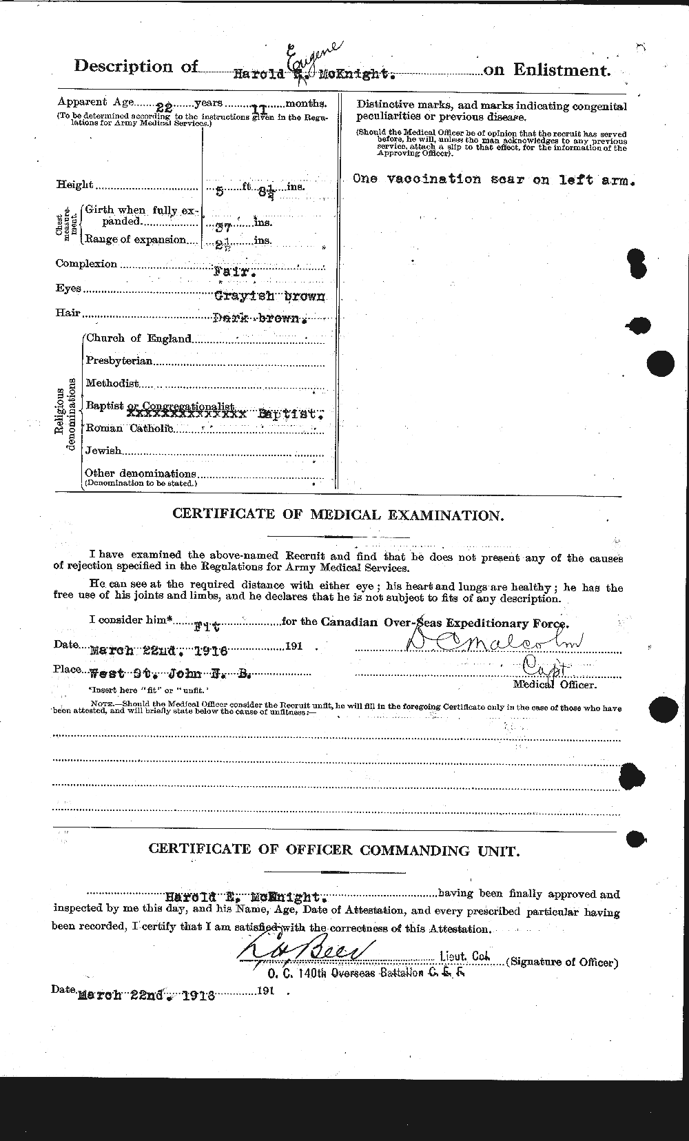 Personnel Records of the First World War - CEF 530717b
