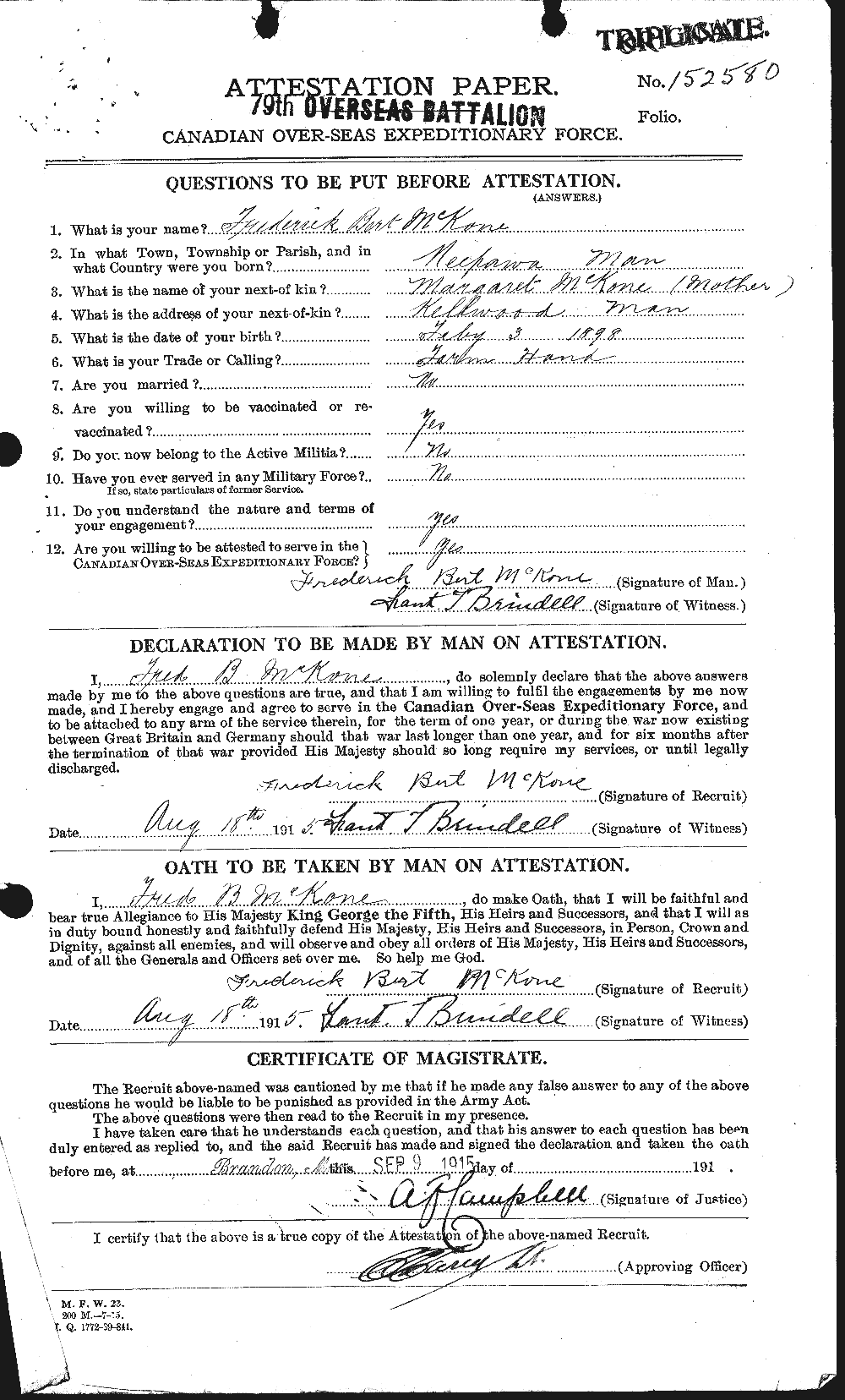 Personnel Records of the First World War - CEF 530774a