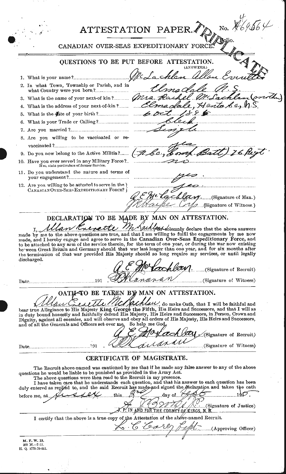 Personnel Records of the First World War - CEF 530814a