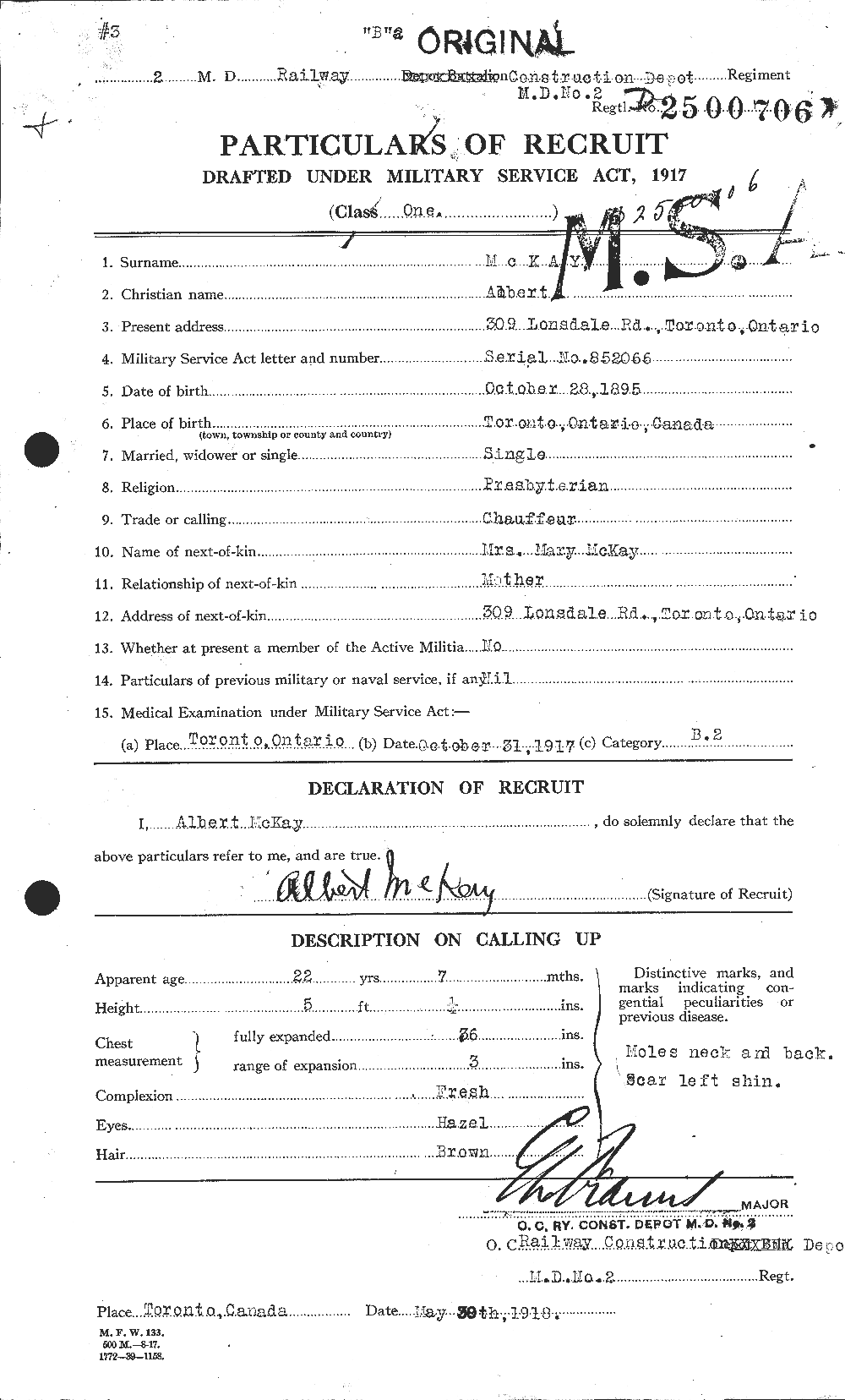 Personnel Records of the First World War - CEF 530876a