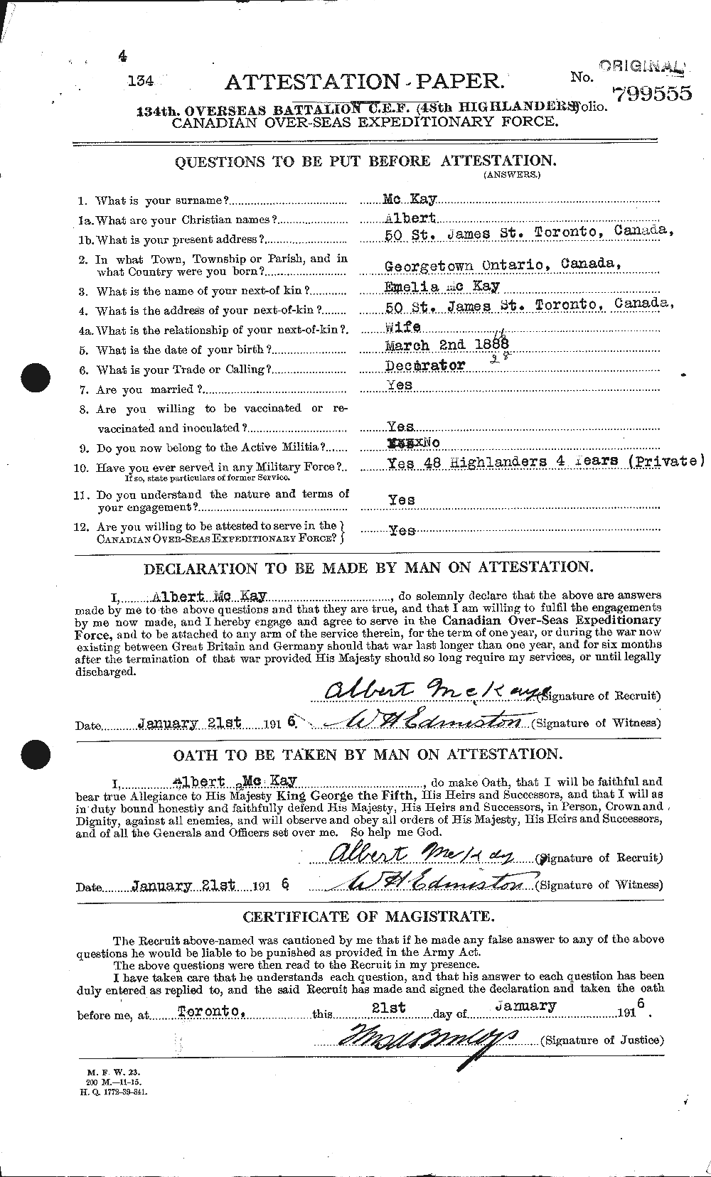Personnel Records of the First World War - CEF 530878a