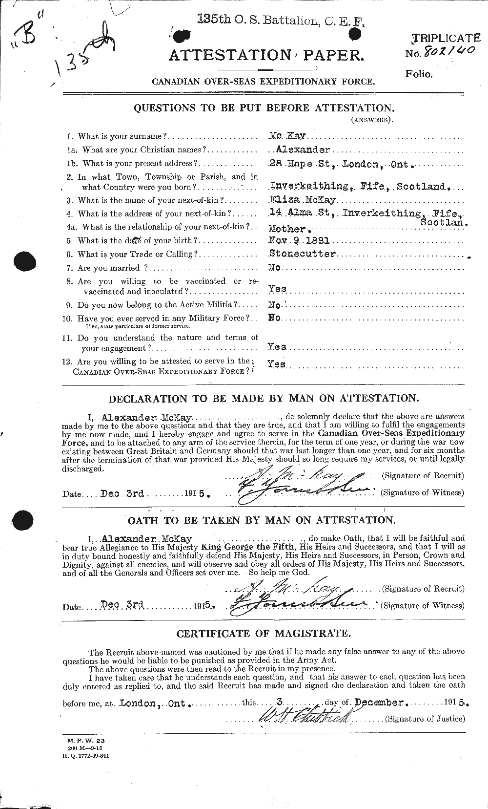 Personnel Records of the First World War - CEF 530915a