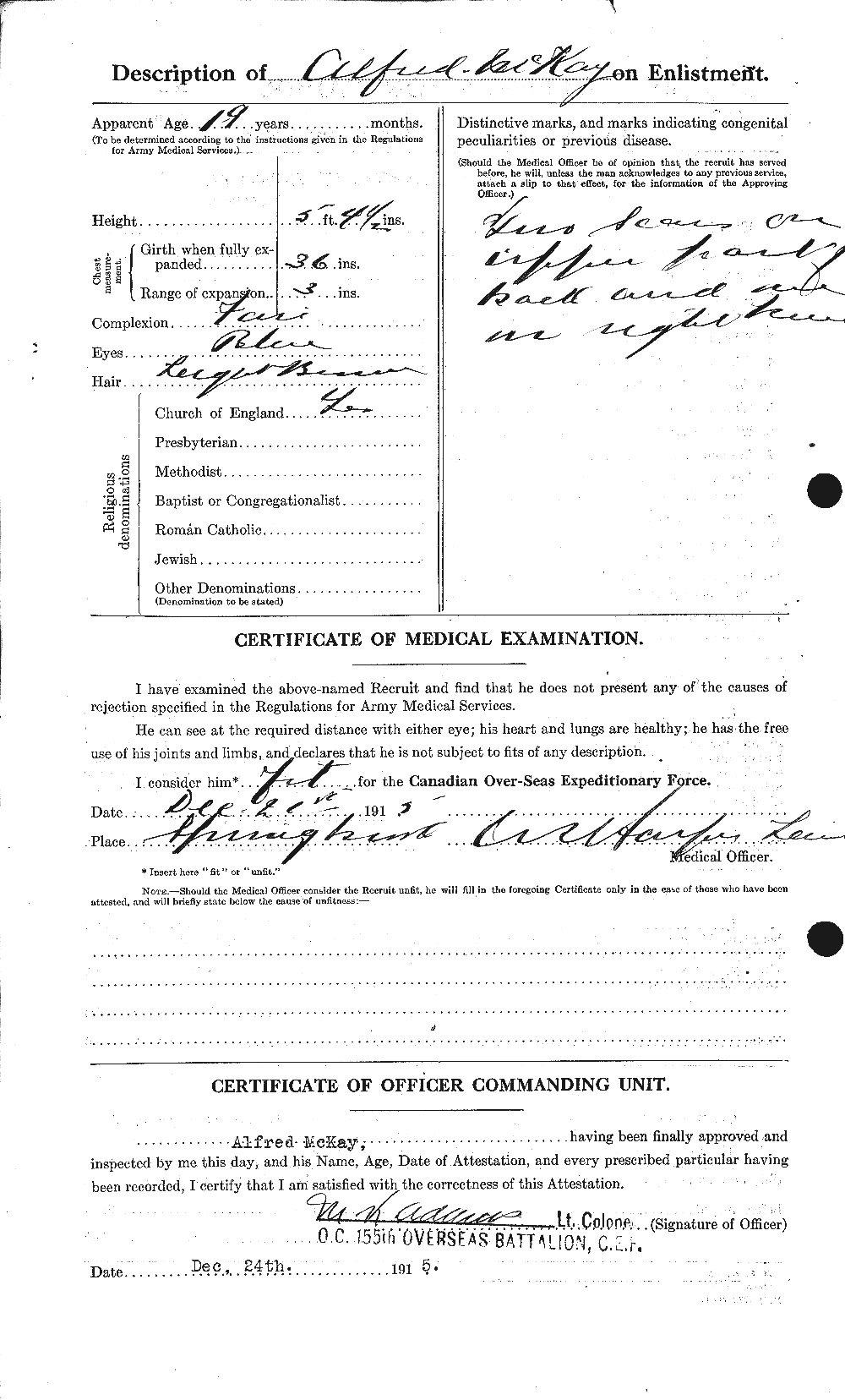 Dossiers du Personnel de la Première Guerre mondiale - CEC 530956b