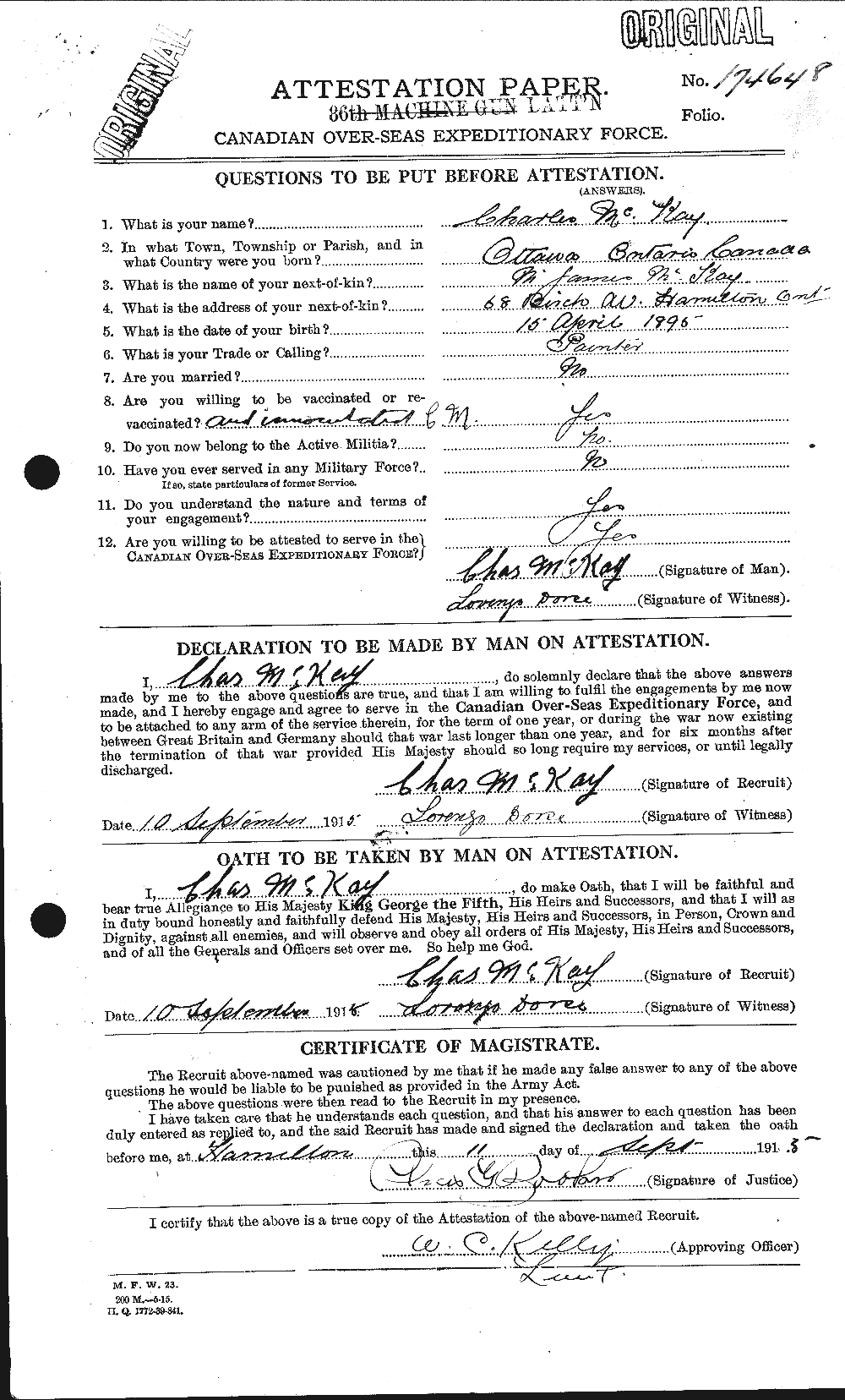 Personnel Records of the First World War - CEF 531051a