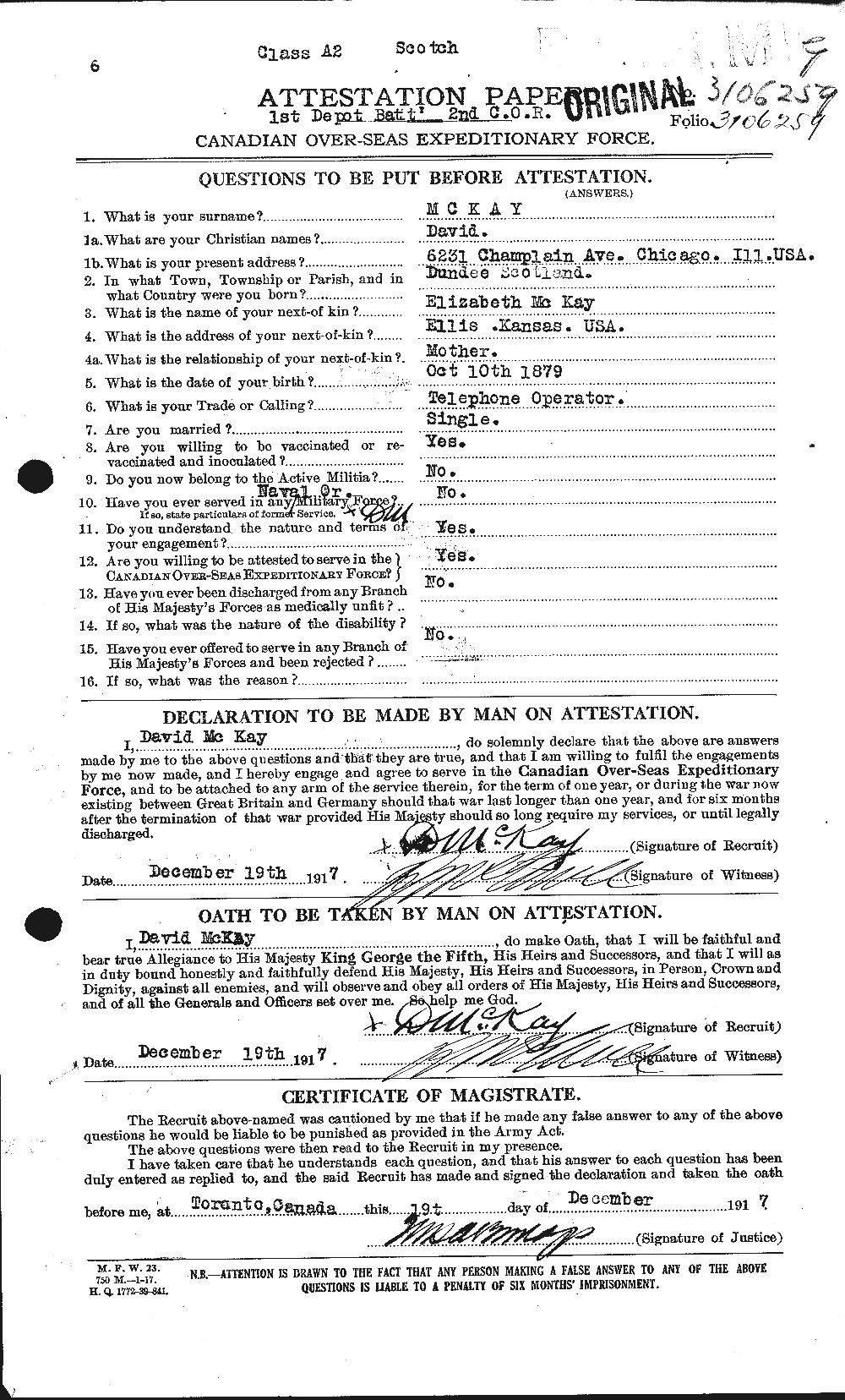Personnel Records of the First World War - CEF 531128a