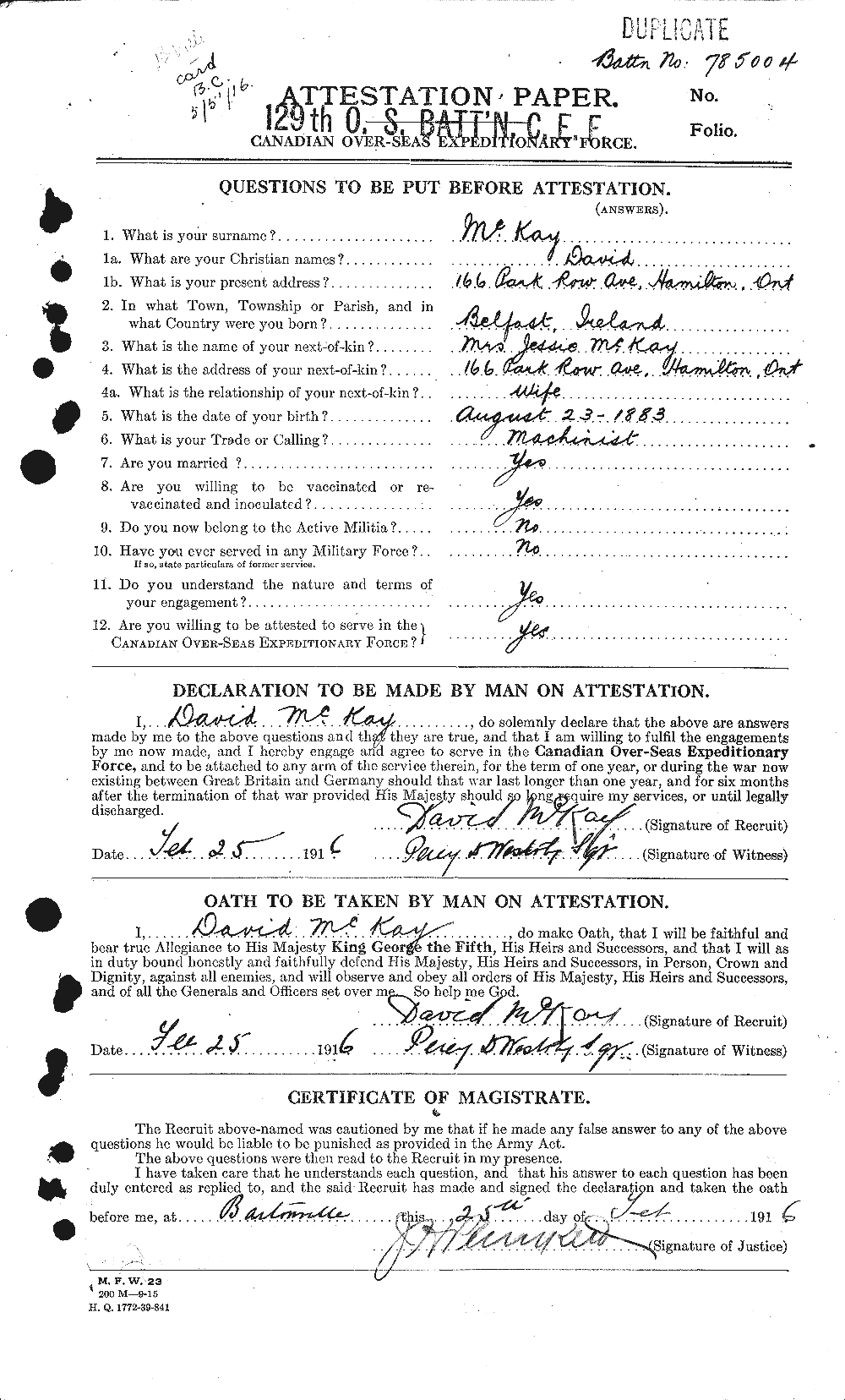Personnel Records of the First World War - CEF 531132a