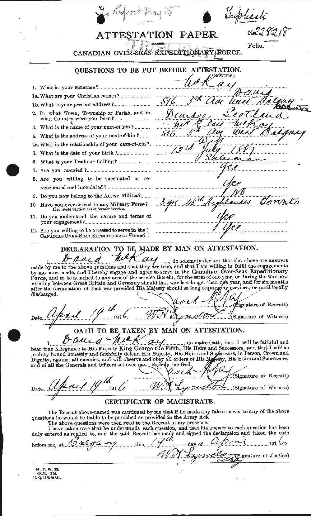 Personnel Records of the First World War - CEF 531135a