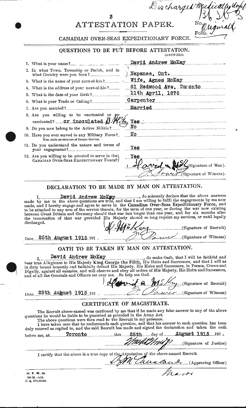 Personnel Records of the First World War - CEF 531137a