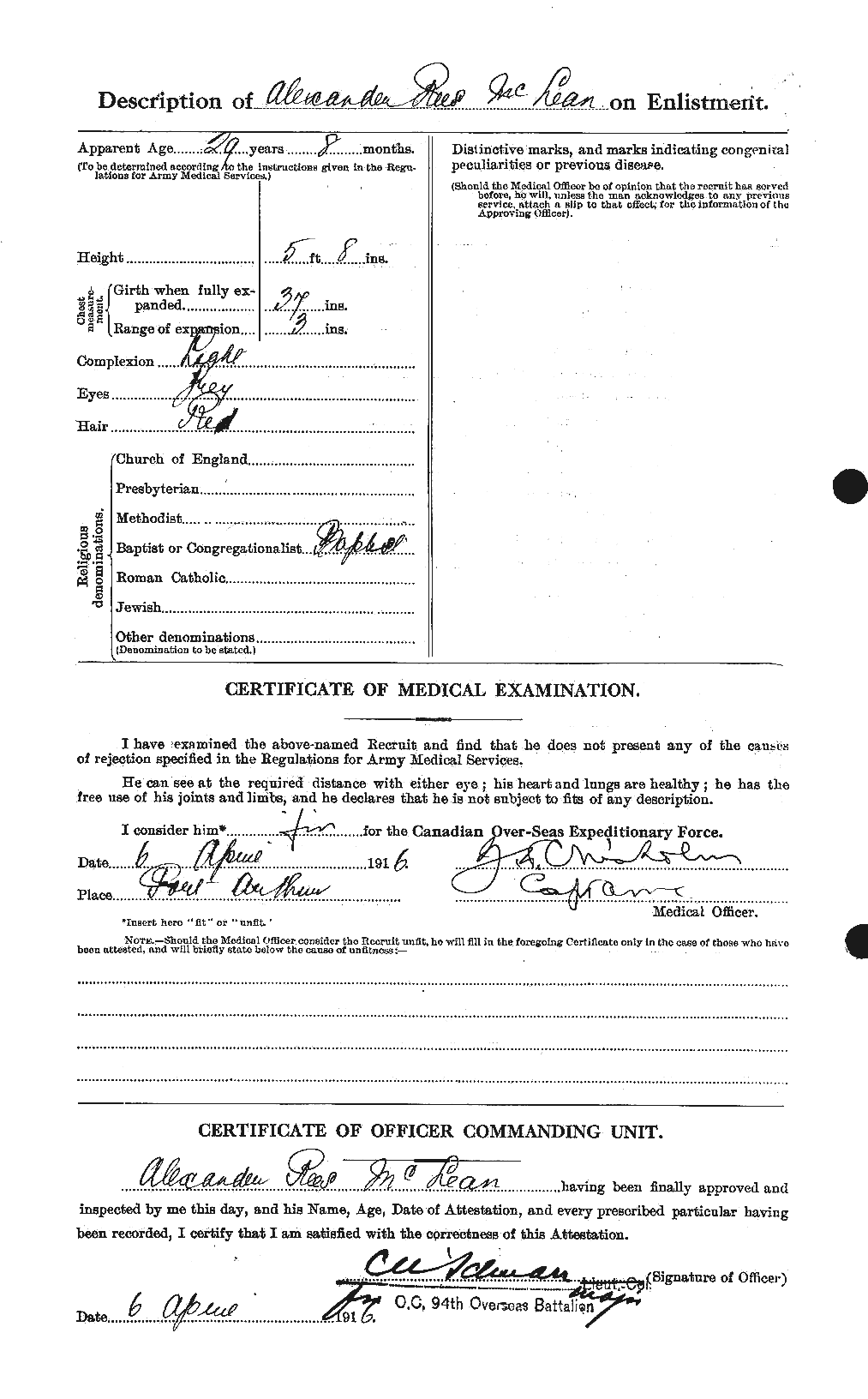 Dossiers du Personnel de la Première Guerre mondiale - CEC 532766b