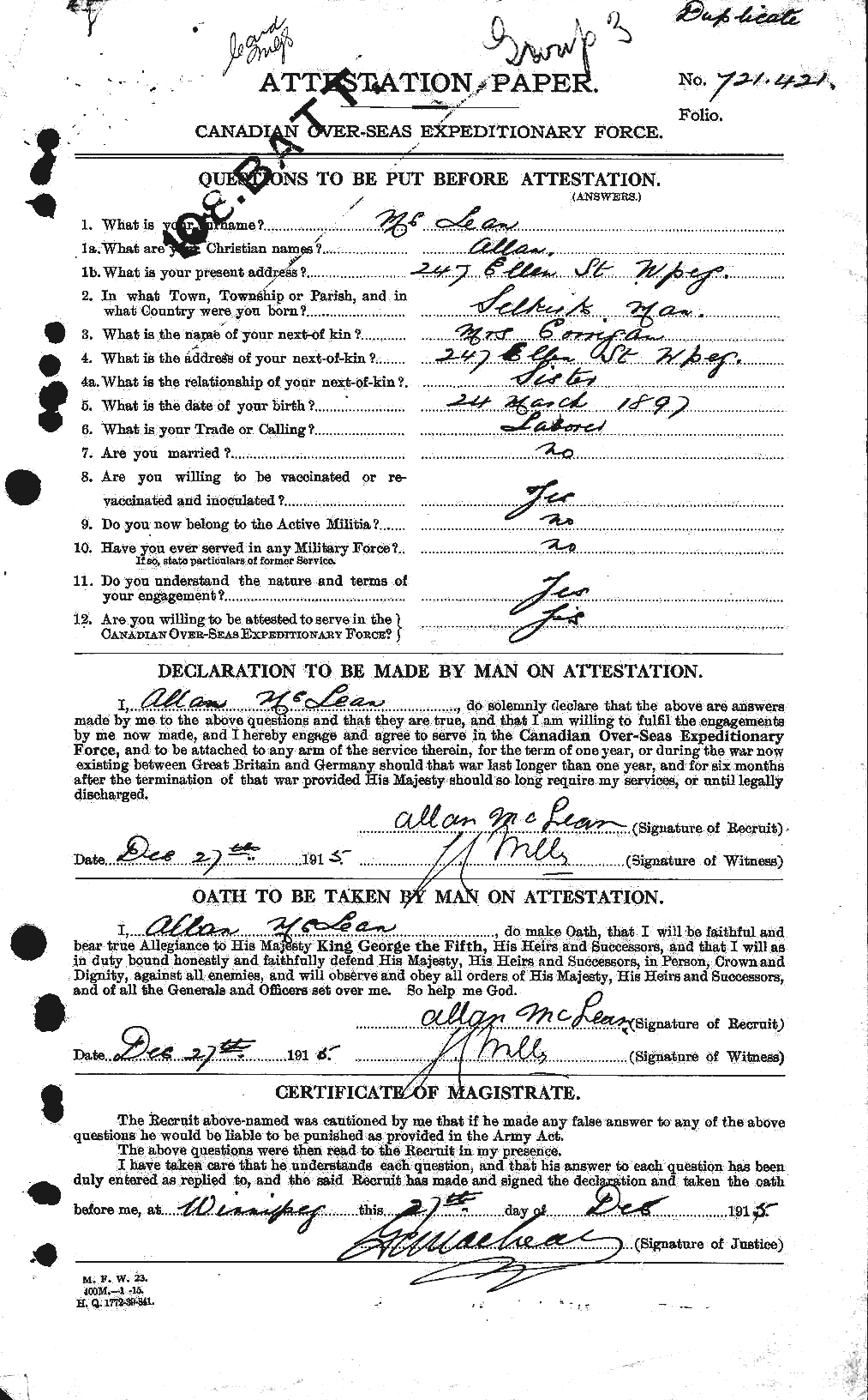 Personnel Records of the First World War - CEF 532776a