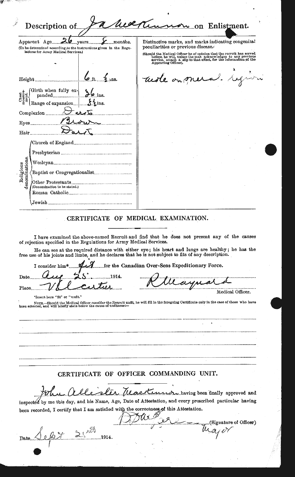 Dossiers du Personnel de la Première Guerre mondiale - CEC 533024b