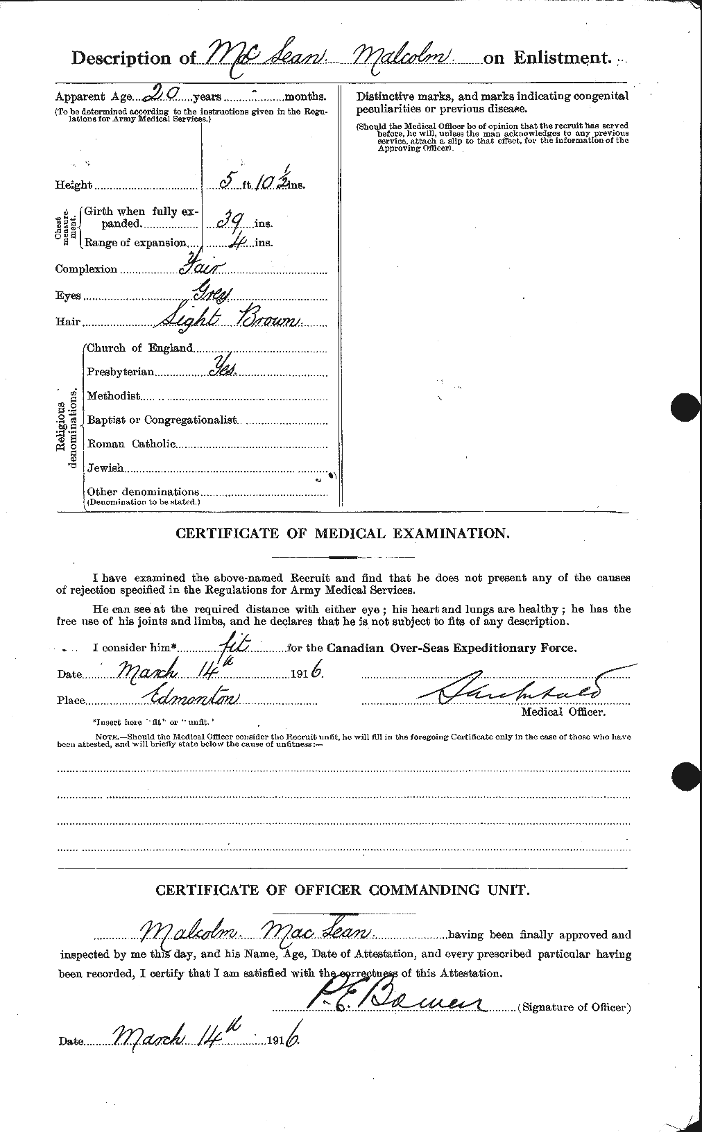 Personnel Records of the First World War - CEF 533308b