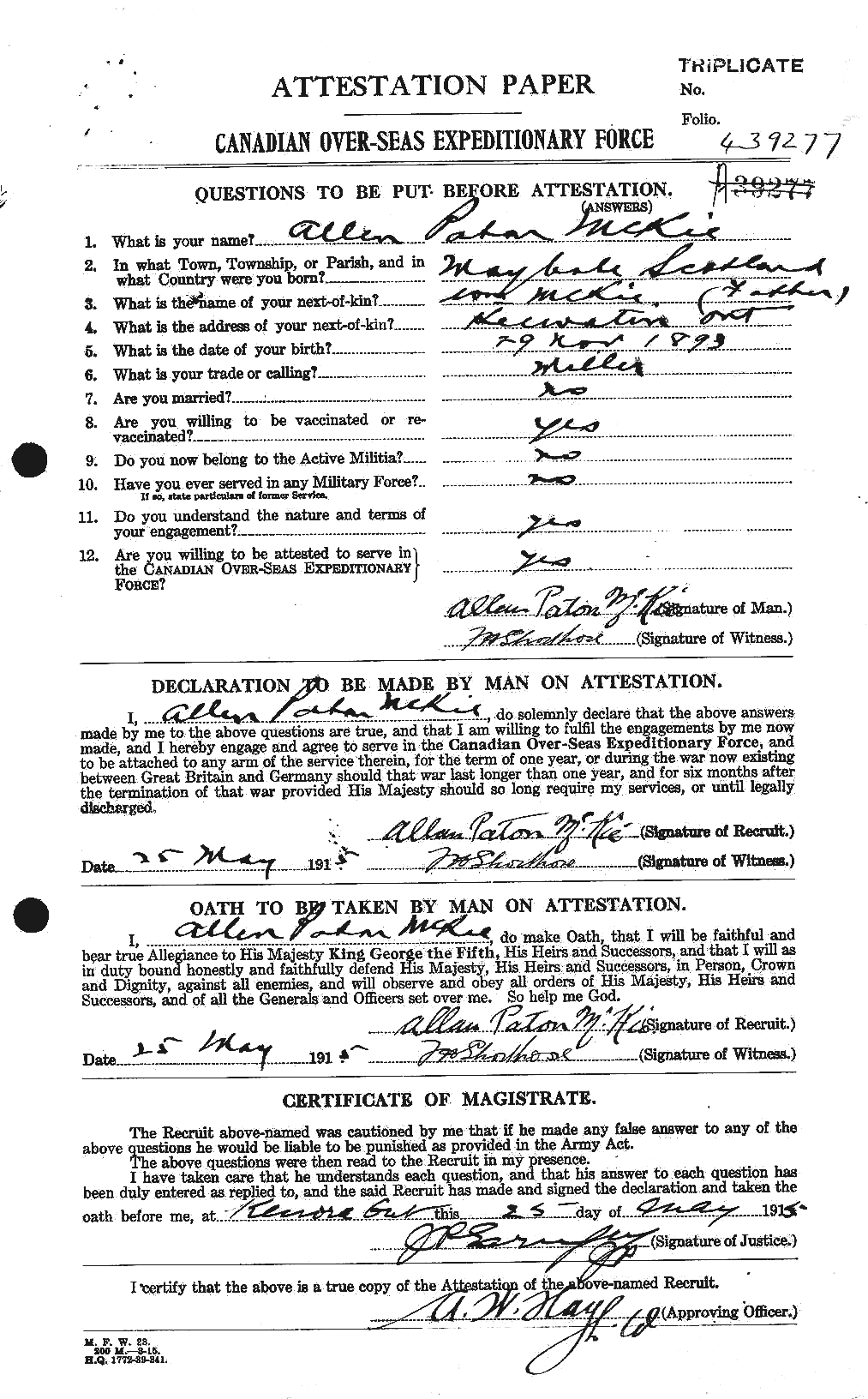 Personnel Records of the First World War - CEF 533731a