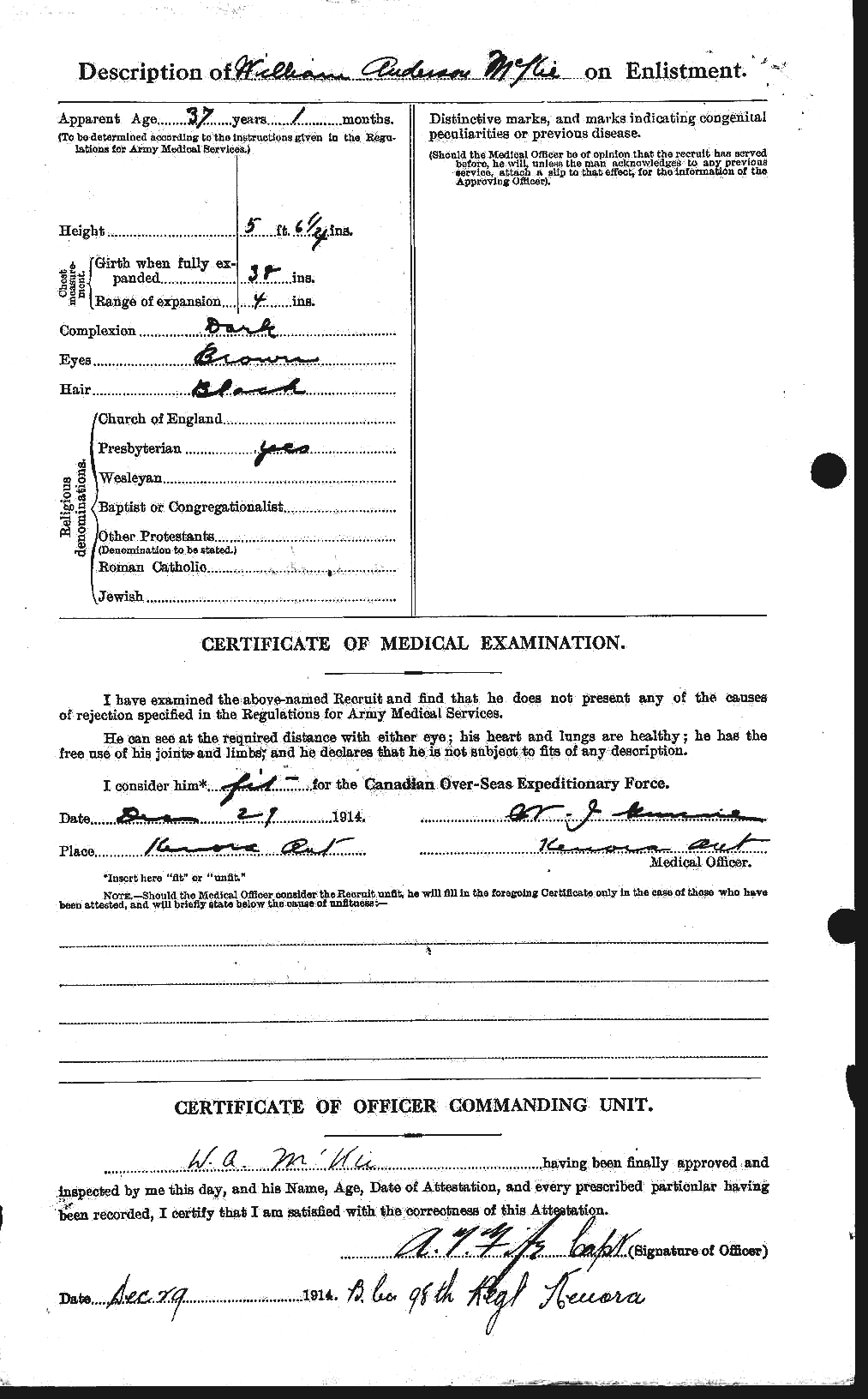 Dossiers du Personnel de la Première Guerre mondiale - CEC 533766b