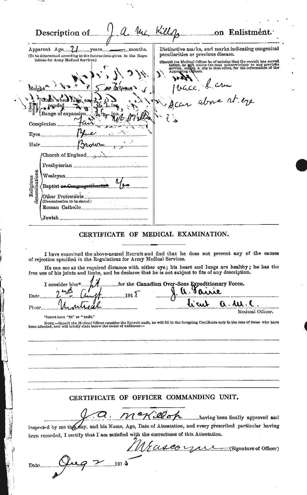 Personnel Records of the First World War - CEF 533827b