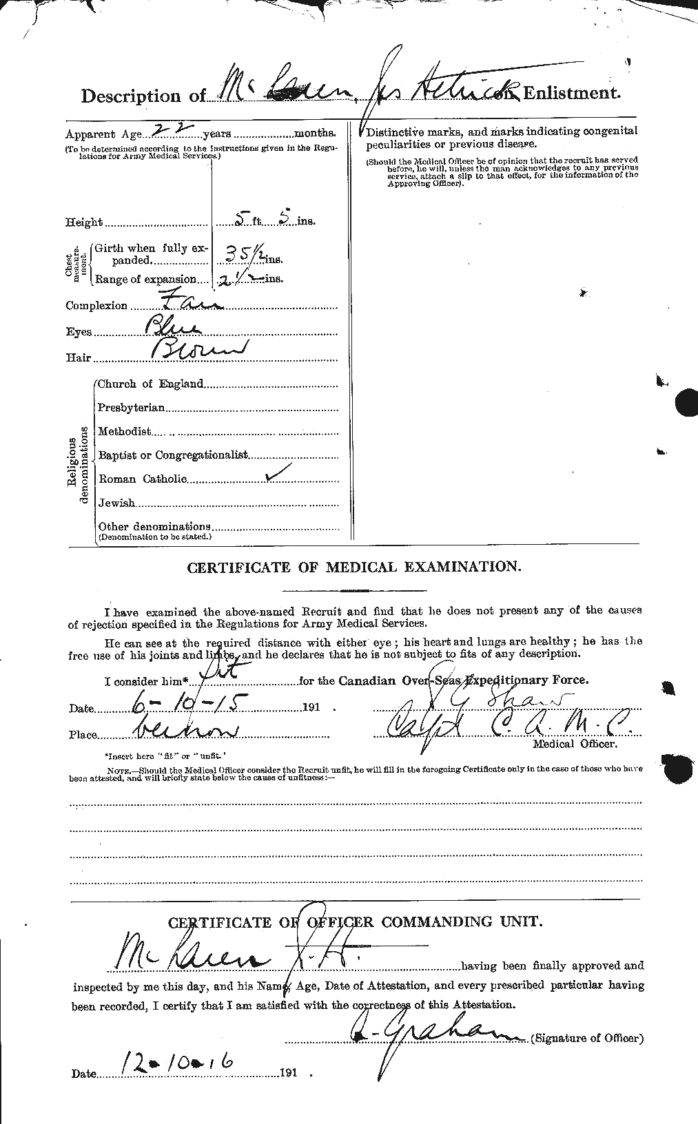 Personnel Records of the First World War - CEF 534172b