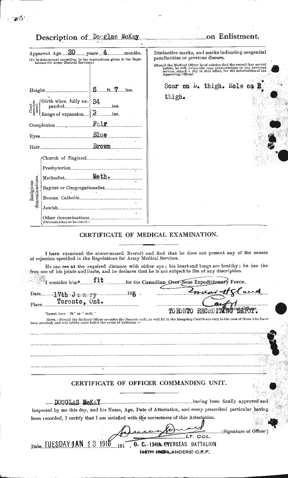 Personnel Records of the First World War - CEF 534545b