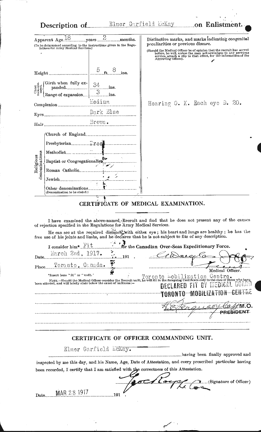 Personnel Records of the First World War - CEF 534581b