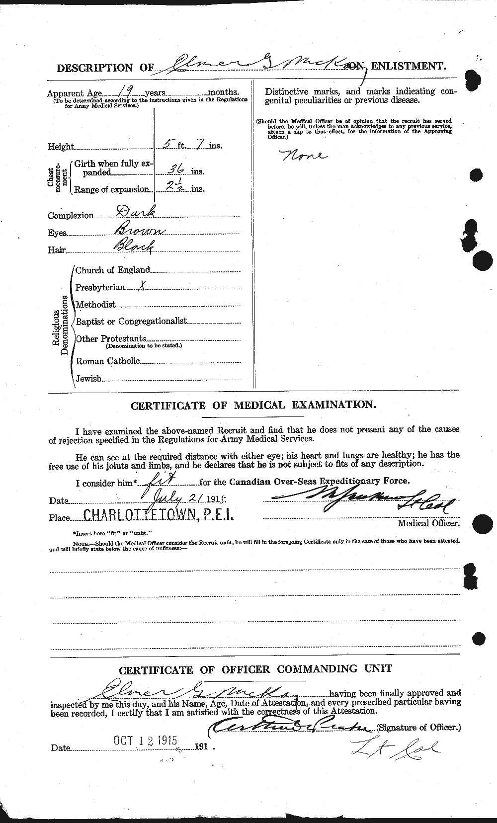 Personnel Records of the First World War - CEF 534582b