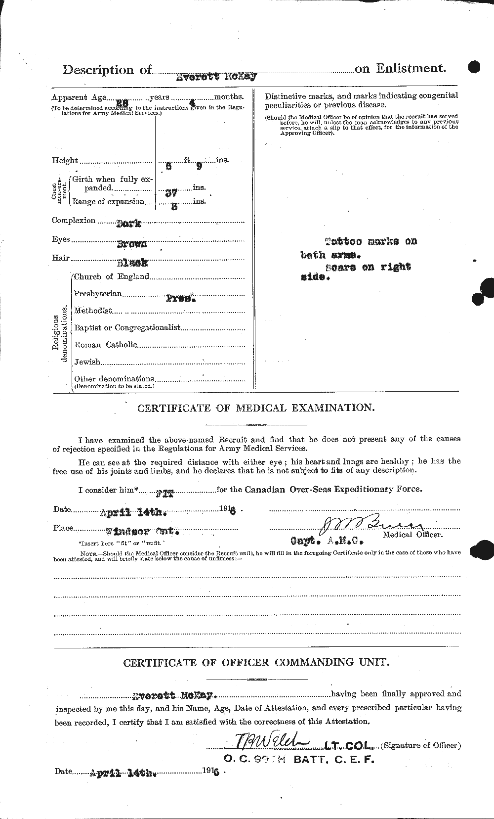 Personnel Records of the First World War - CEF 534598b