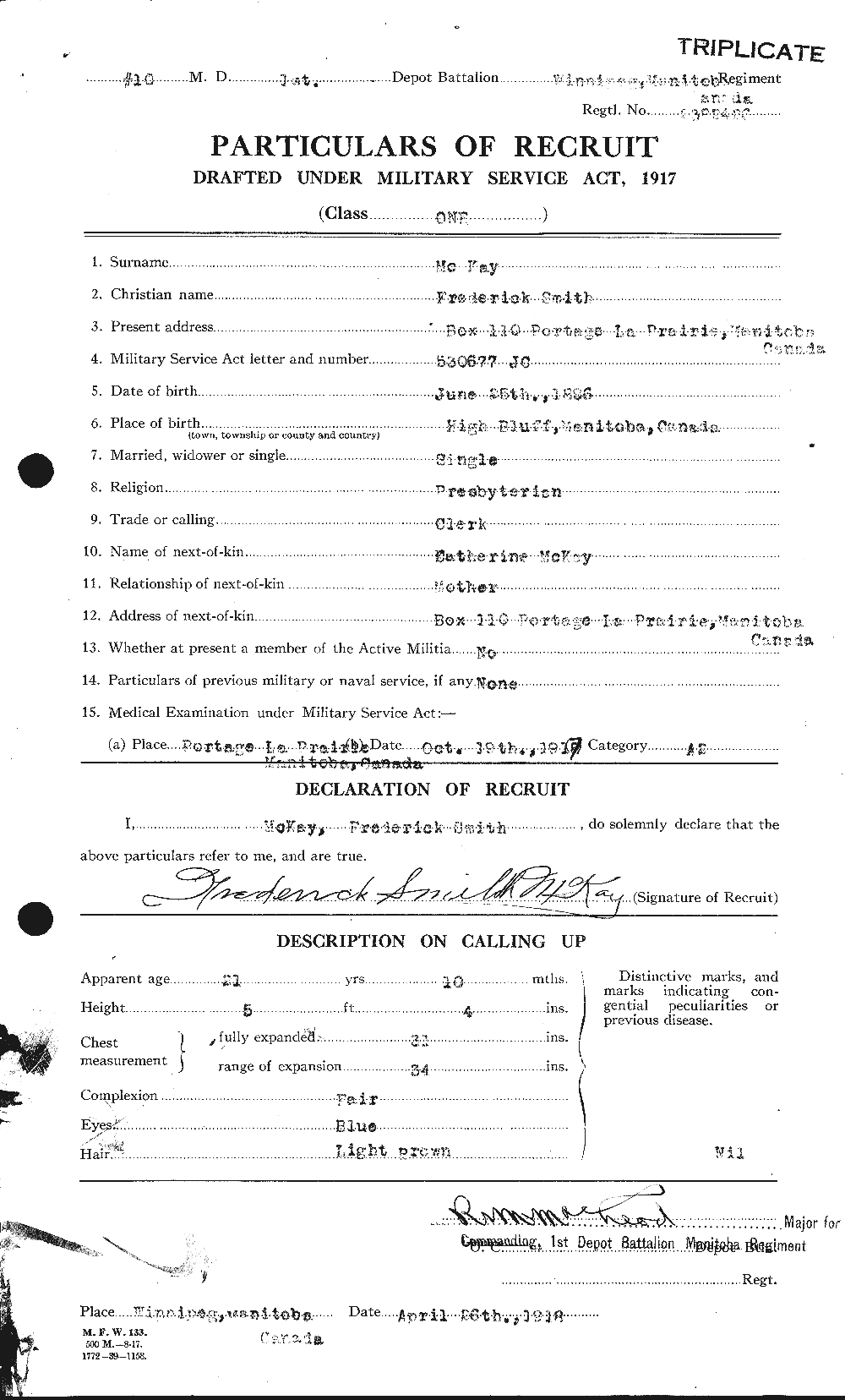 Personnel Records of the First World War - CEF 534620a