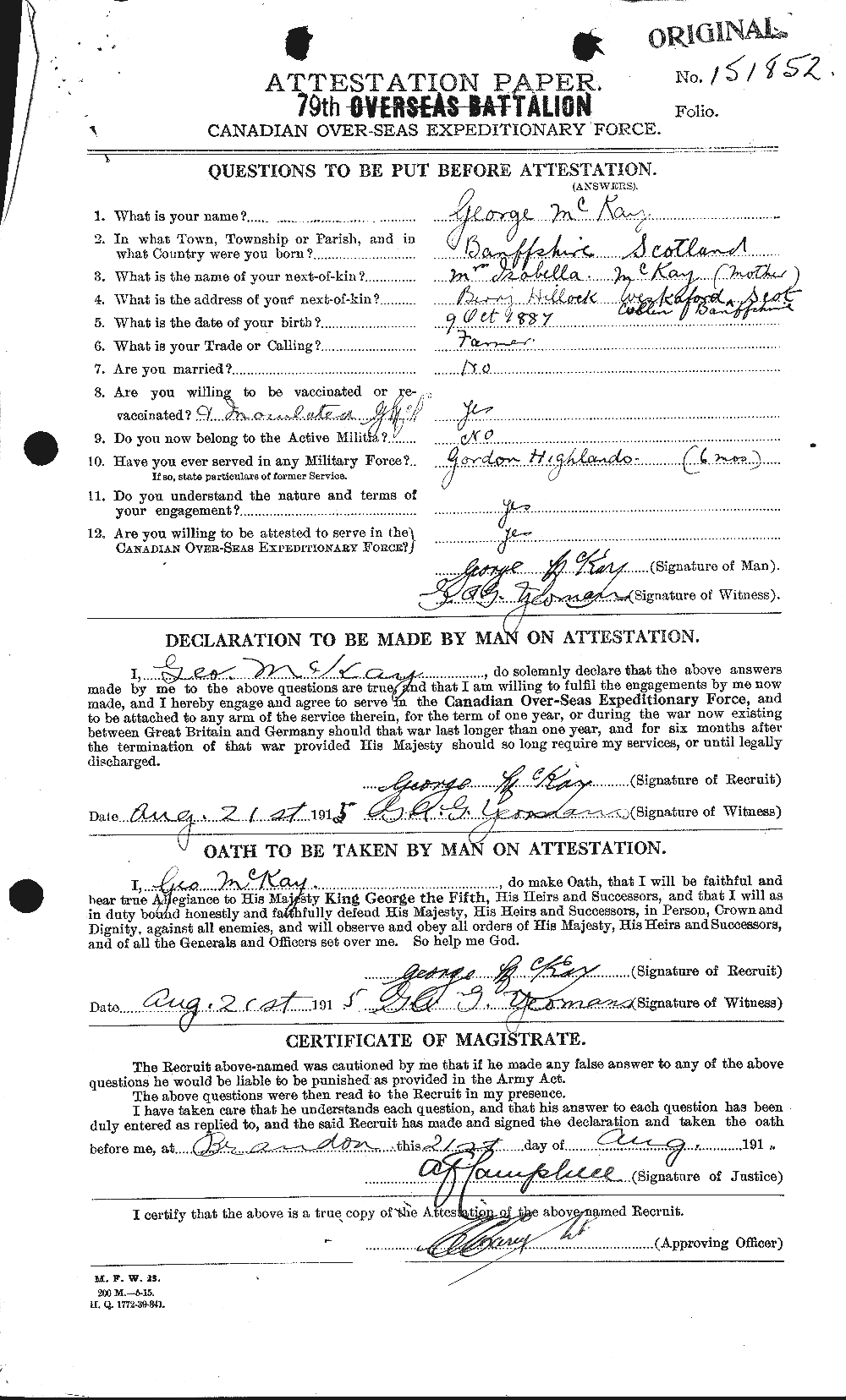 Personnel Records of the First World War - CEF 534649a