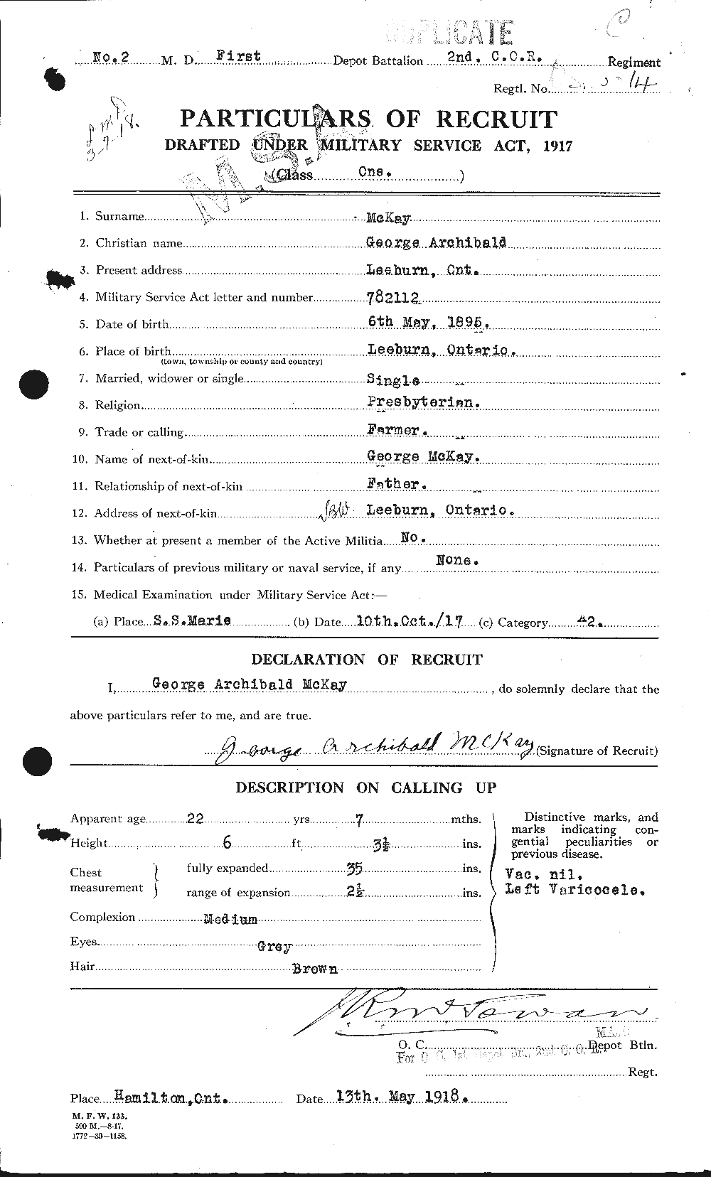 Personnel Records of the First World War - CEF 534662a