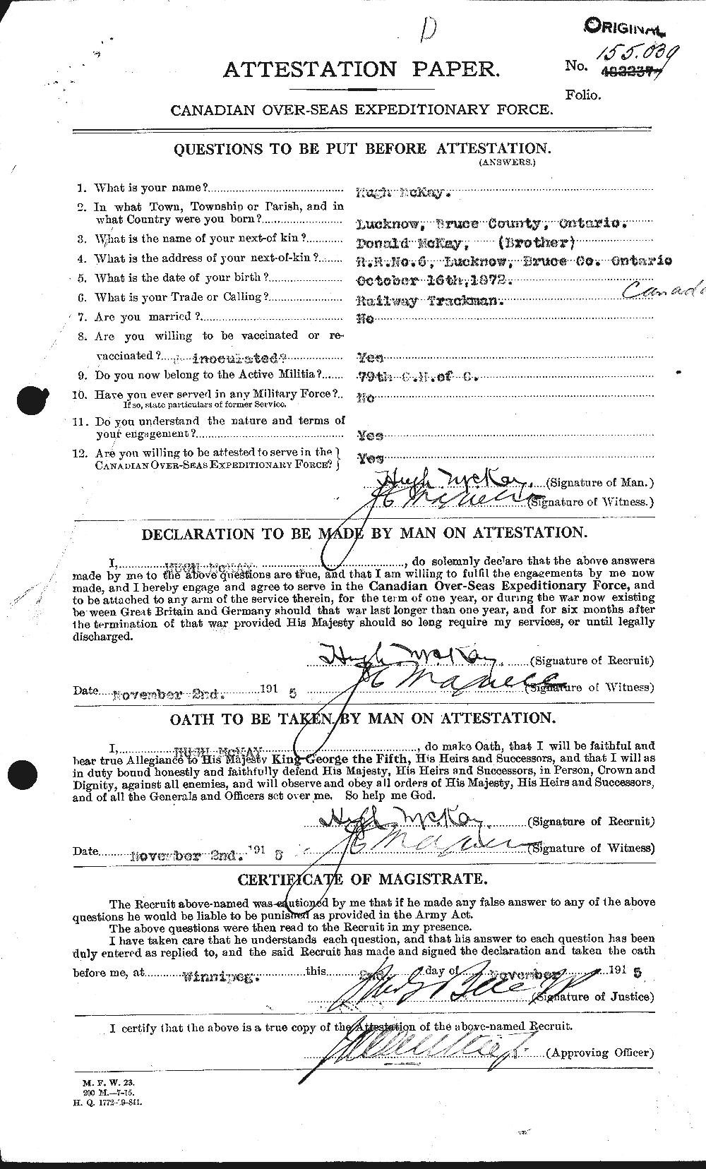 Personnel Records of the First World War - CEF 534759a