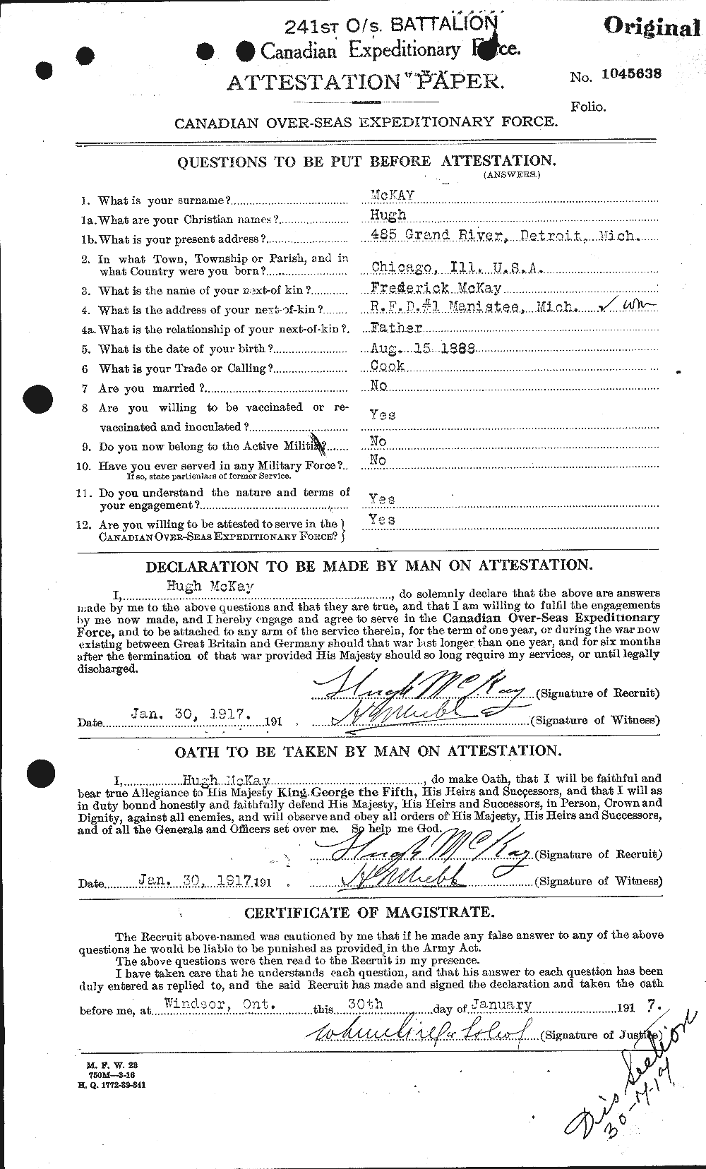 Personnel Records of the First World War - CEF 534762a