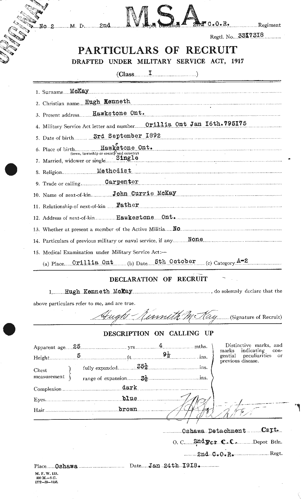 Personnel Records of the First World War - CEF 534779a