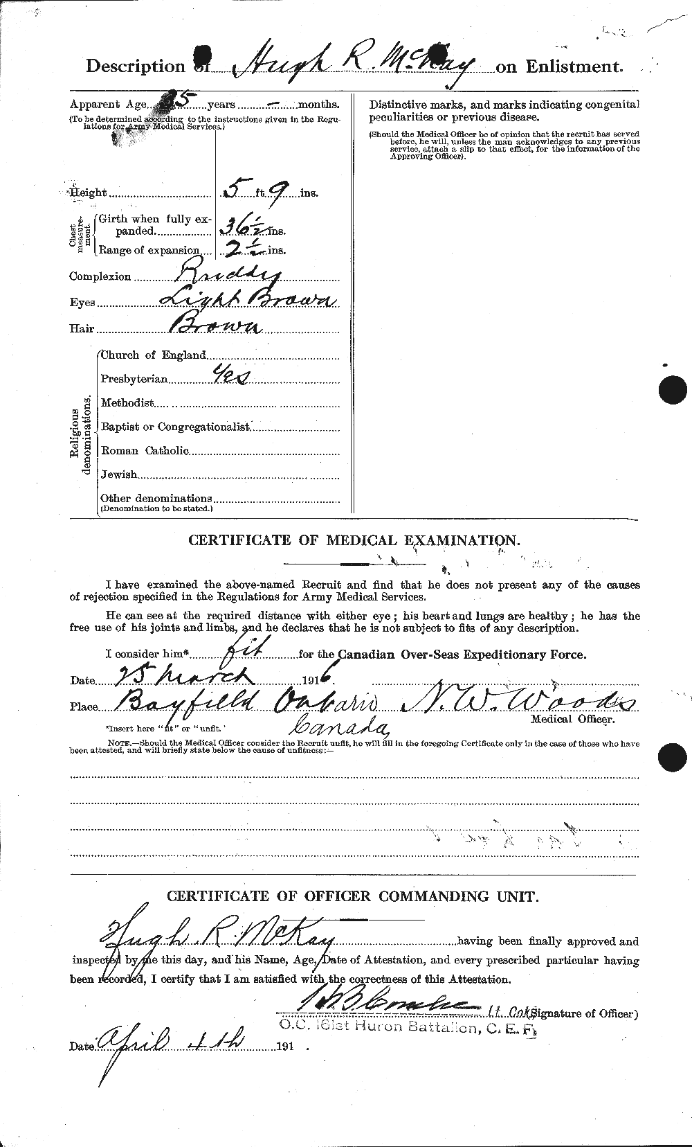 Personnel Records of the First World War - CEF 534782b