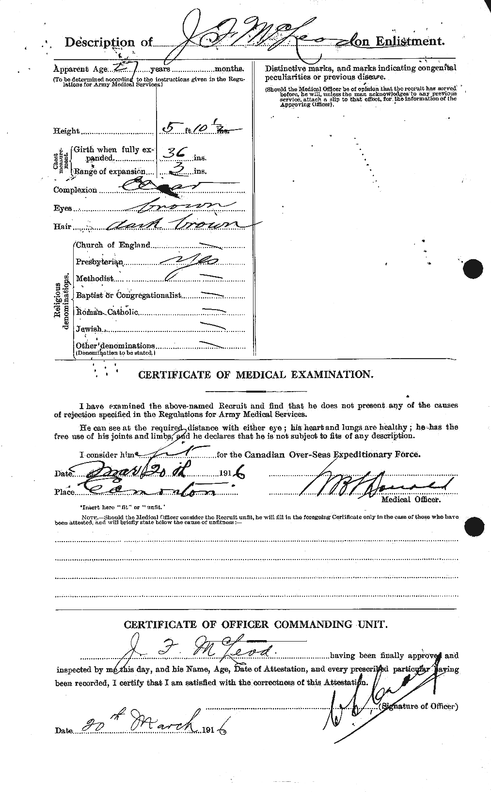 Personnel Records of the First World War - CEF 535000b
