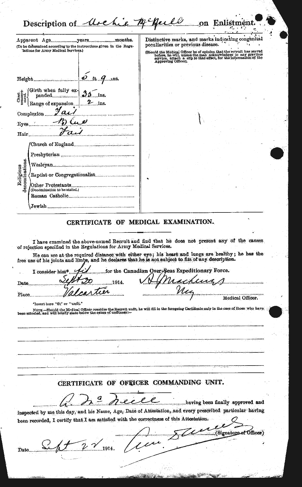 Personnel Records of the First World War - CEF 535908b