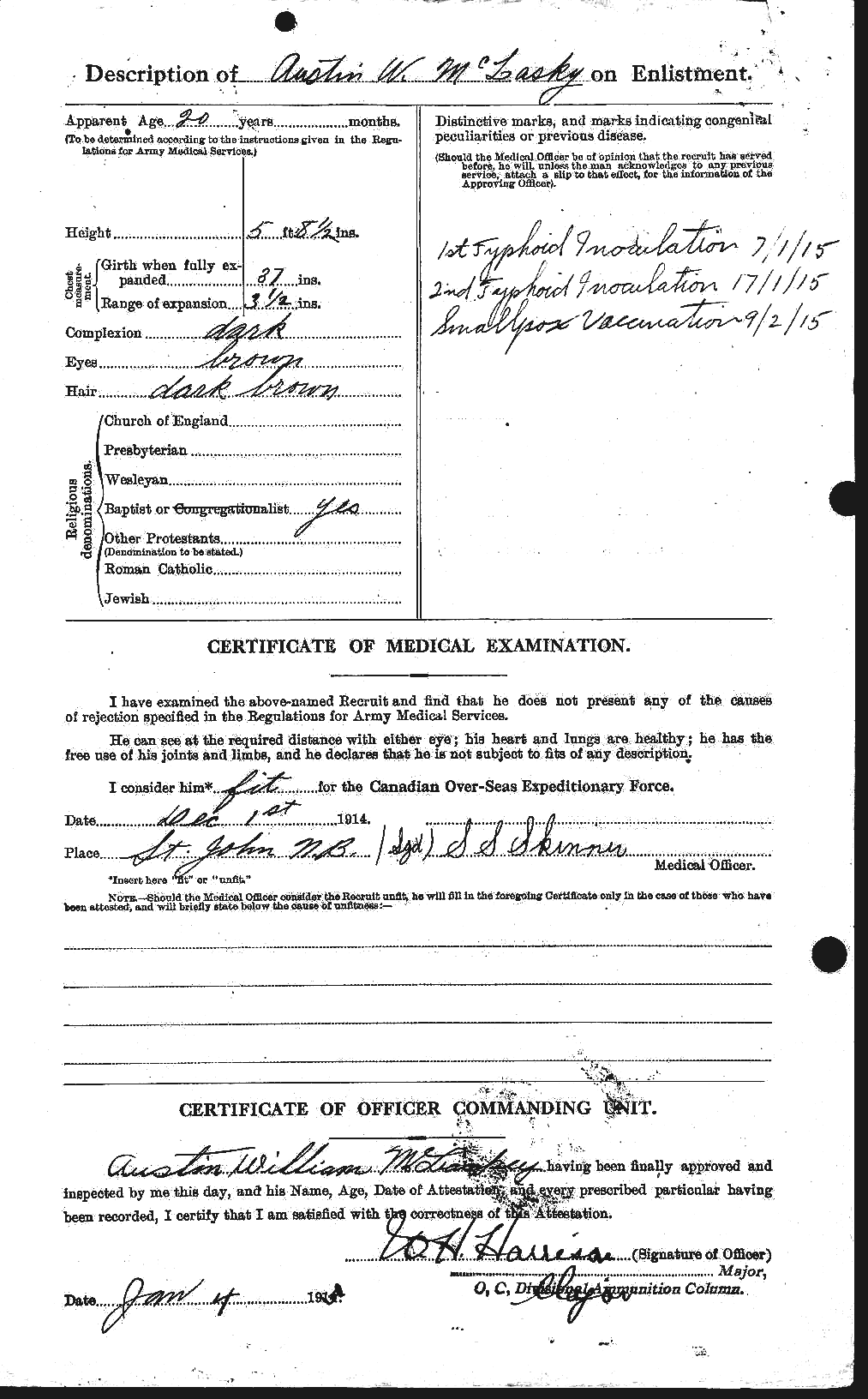 Personnel Records of the First World War - CEF 536070b