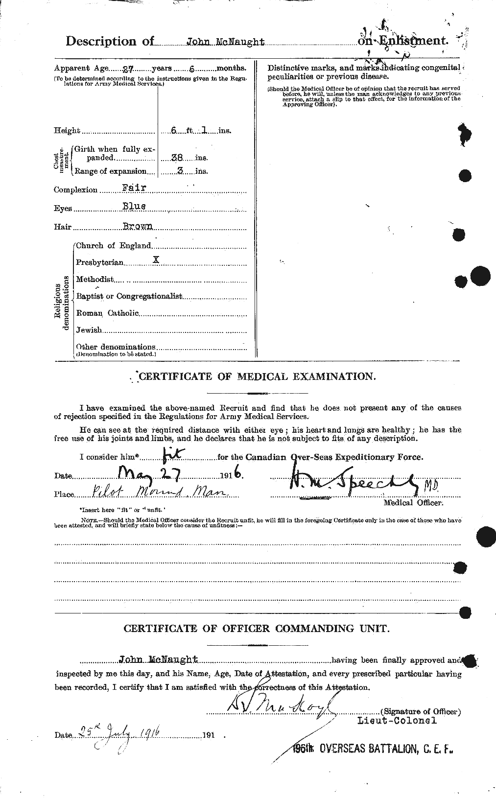 Personnel Records of the First World War - CEF 538368b