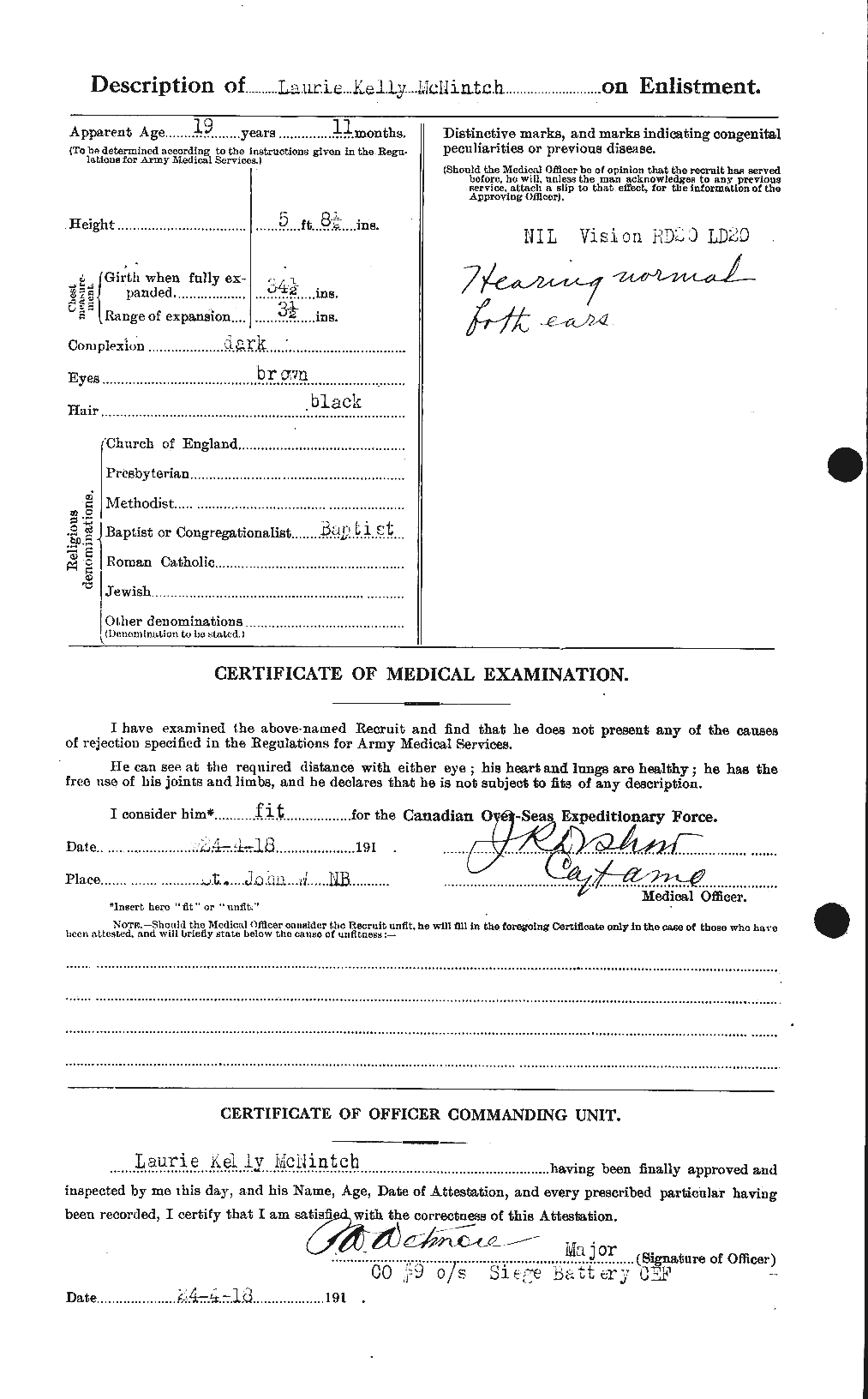 Personnel Records of the First World War - CEF 539268b