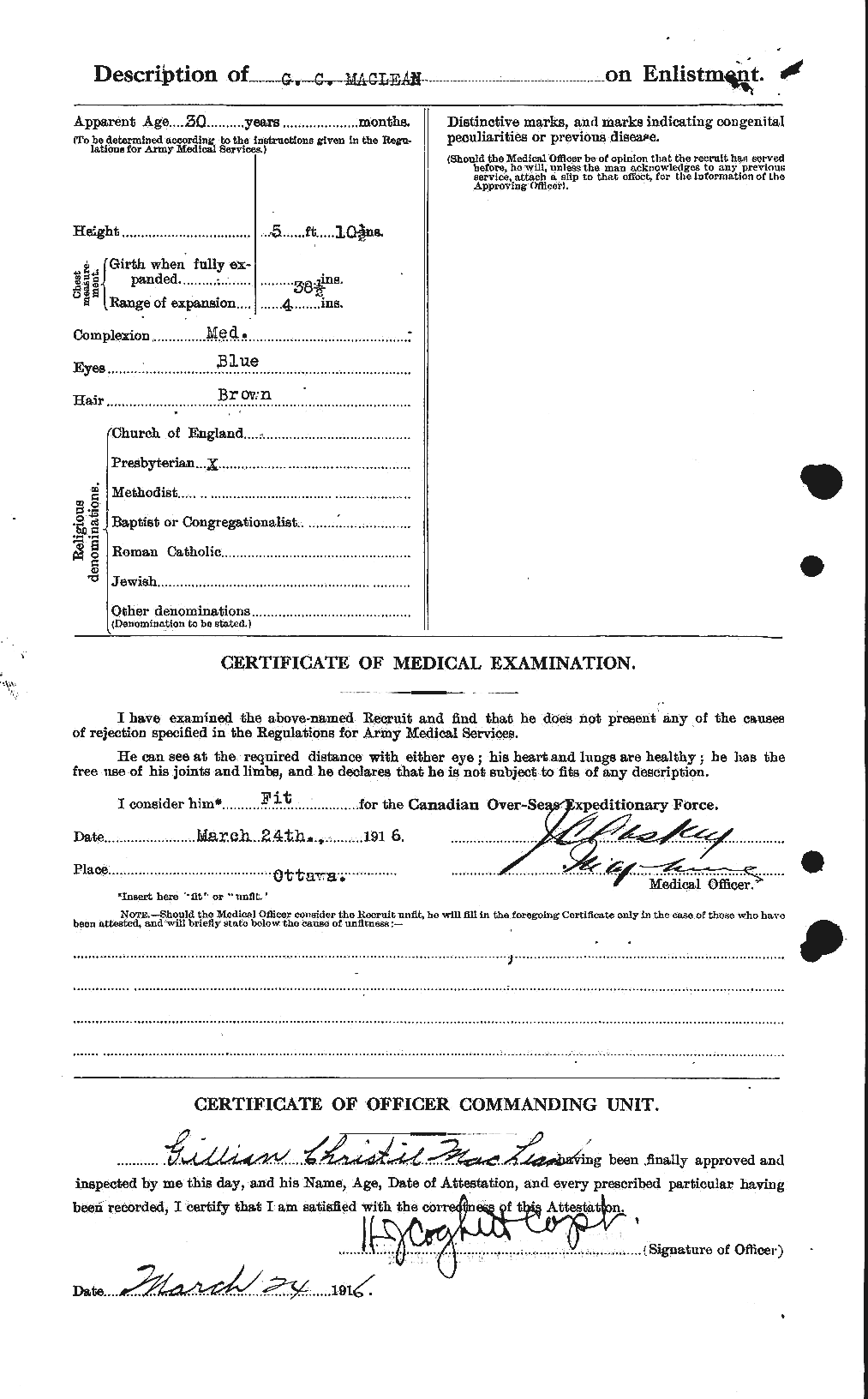Personnel Records of the First World War - CEF 540299b