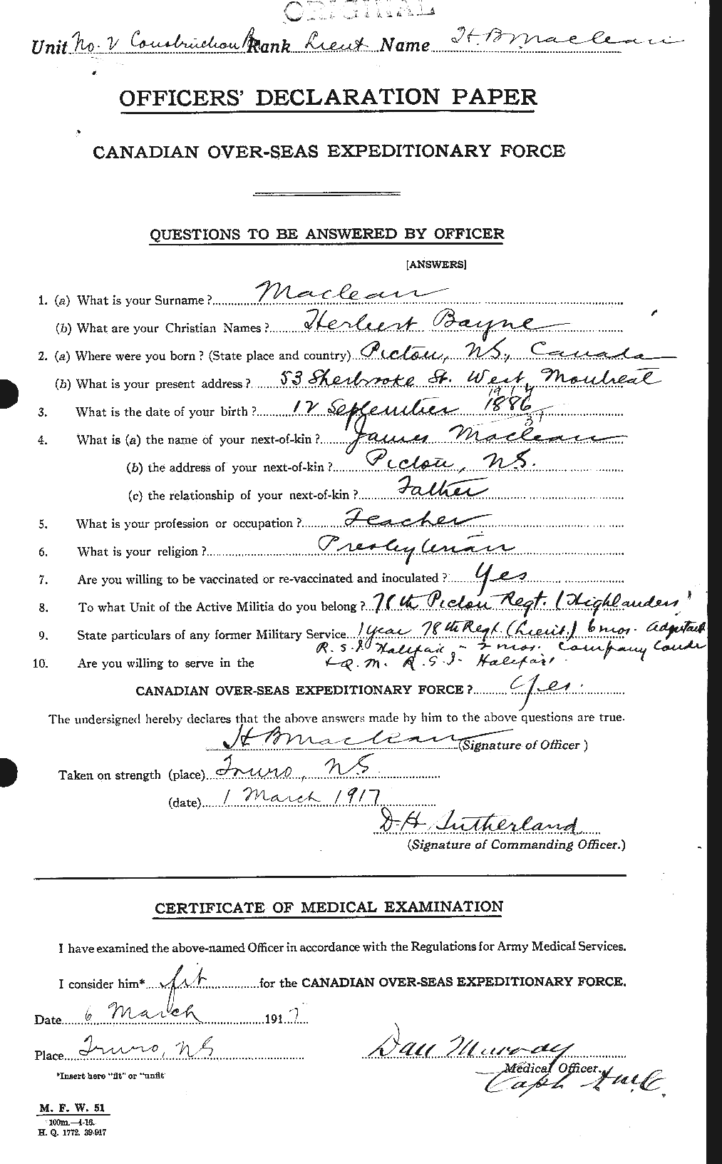 Personnel Records of the First World War - CEF 540378a