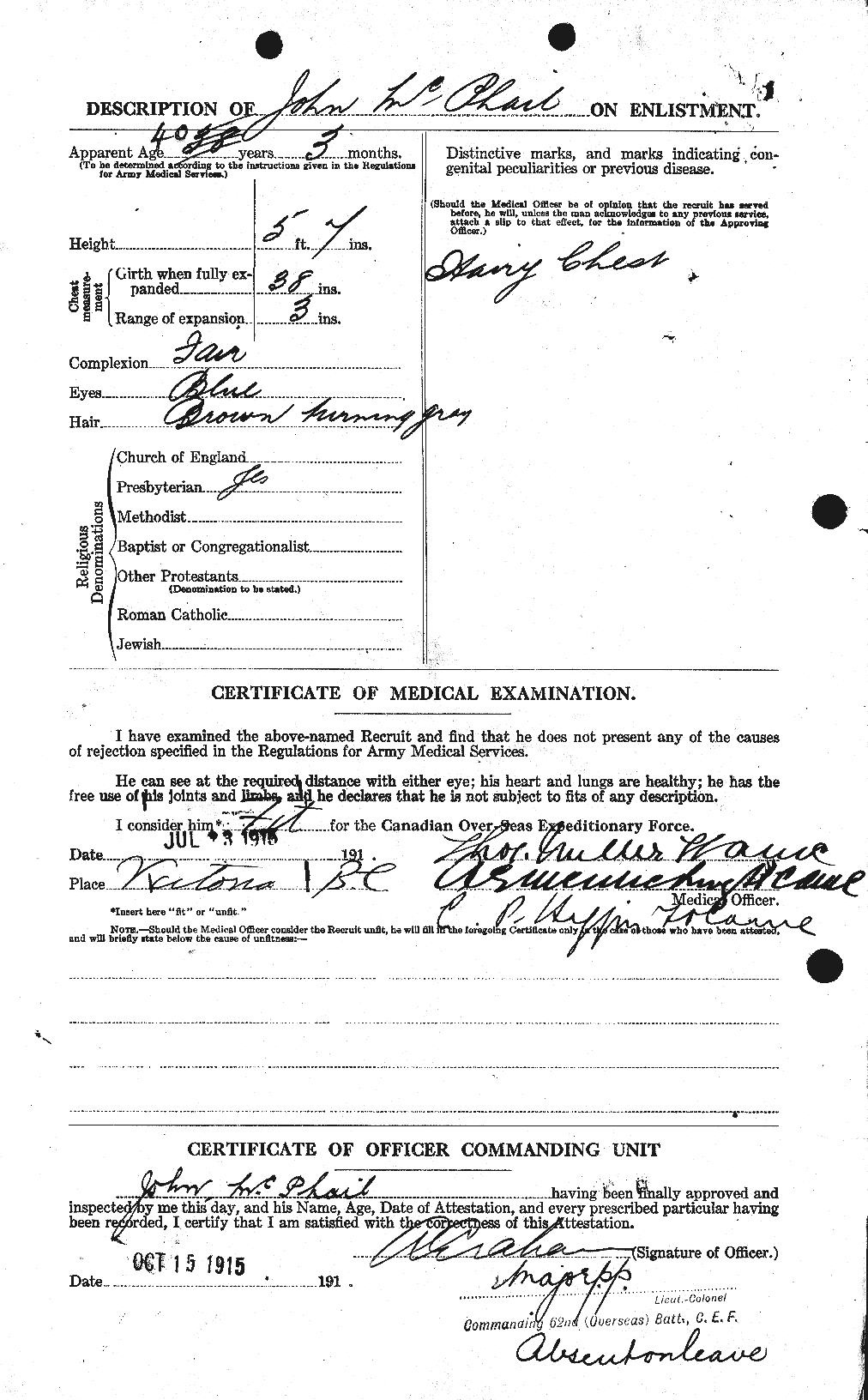 Personnel Records of the First World War - CEF 540868b
