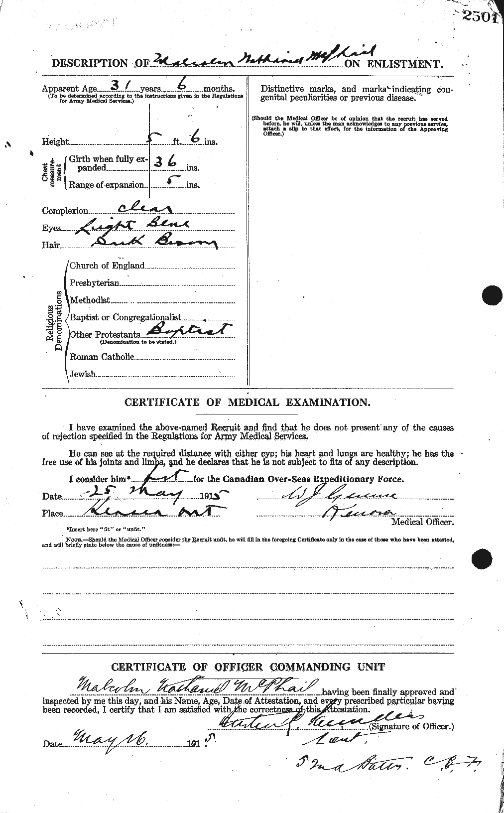Personnel Records of the First World War - CEF 540892b