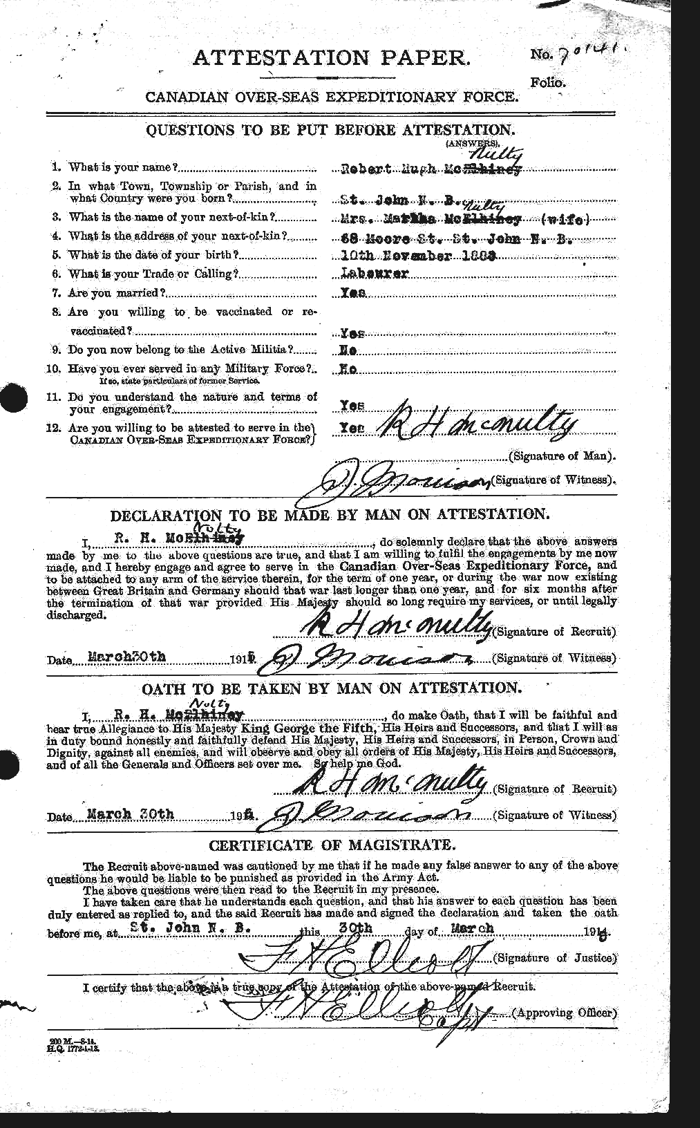 Personnel Records of the First World War - CEF 541953a