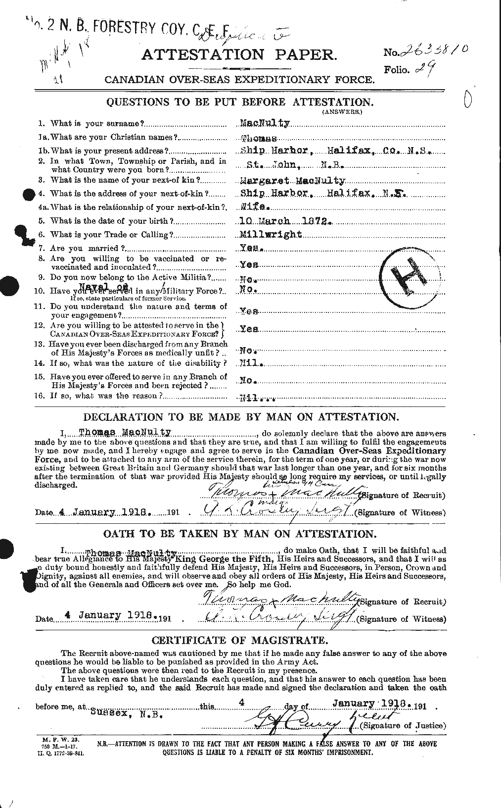 Personnel Records of the First World War - CEF 541957a